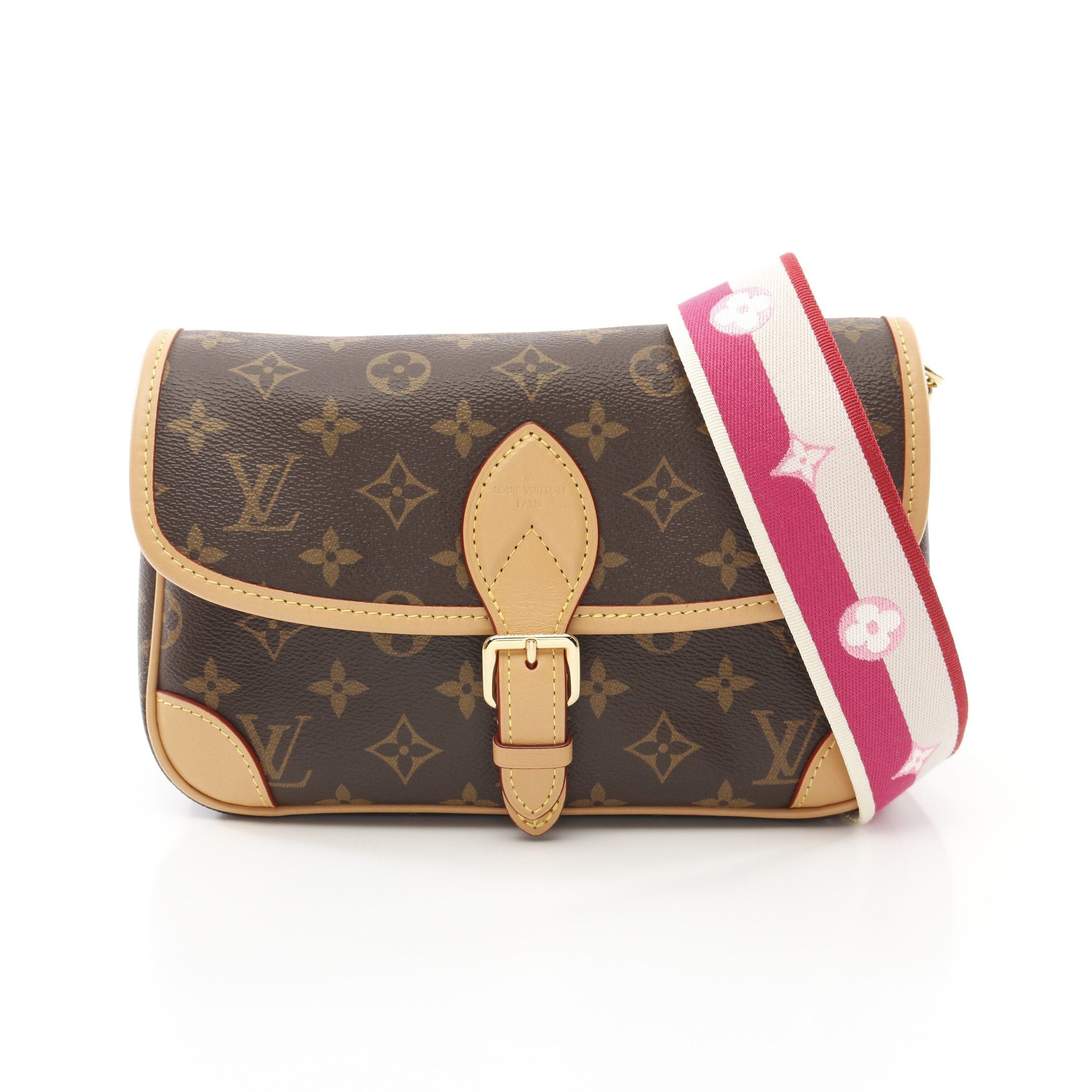 Louis Vuitton Louis Vuitton Diane Nm Pm Monogram Fuchsia One Shoulder Bag Leather Brown Size ONE SIZE - 1 Thumbnail