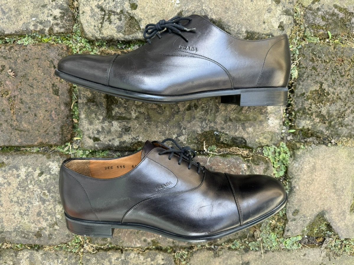 Prada Authentic💫Prada💫 (2EE 115) Dress Shoes Size US 8.5 / EU 41-42 - 6 Thumbnail