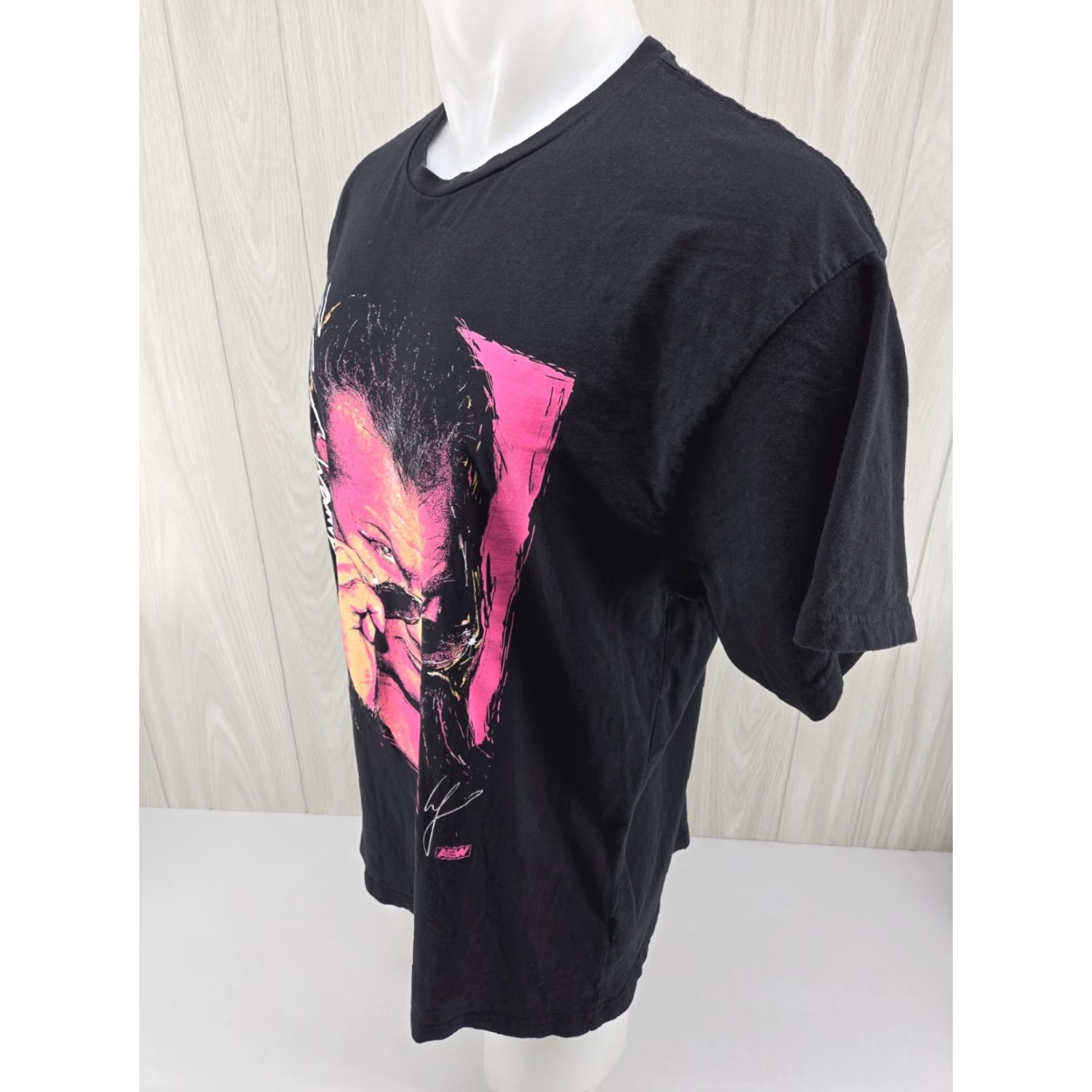 Champion Chris Jericho Le Champion AEW Shirt Black Pink XL Shirt Wrestling Mens Short Sleeve T-Shirt Graphic Print Size US XL / EU 56 / 4 - 5 Thumbnail