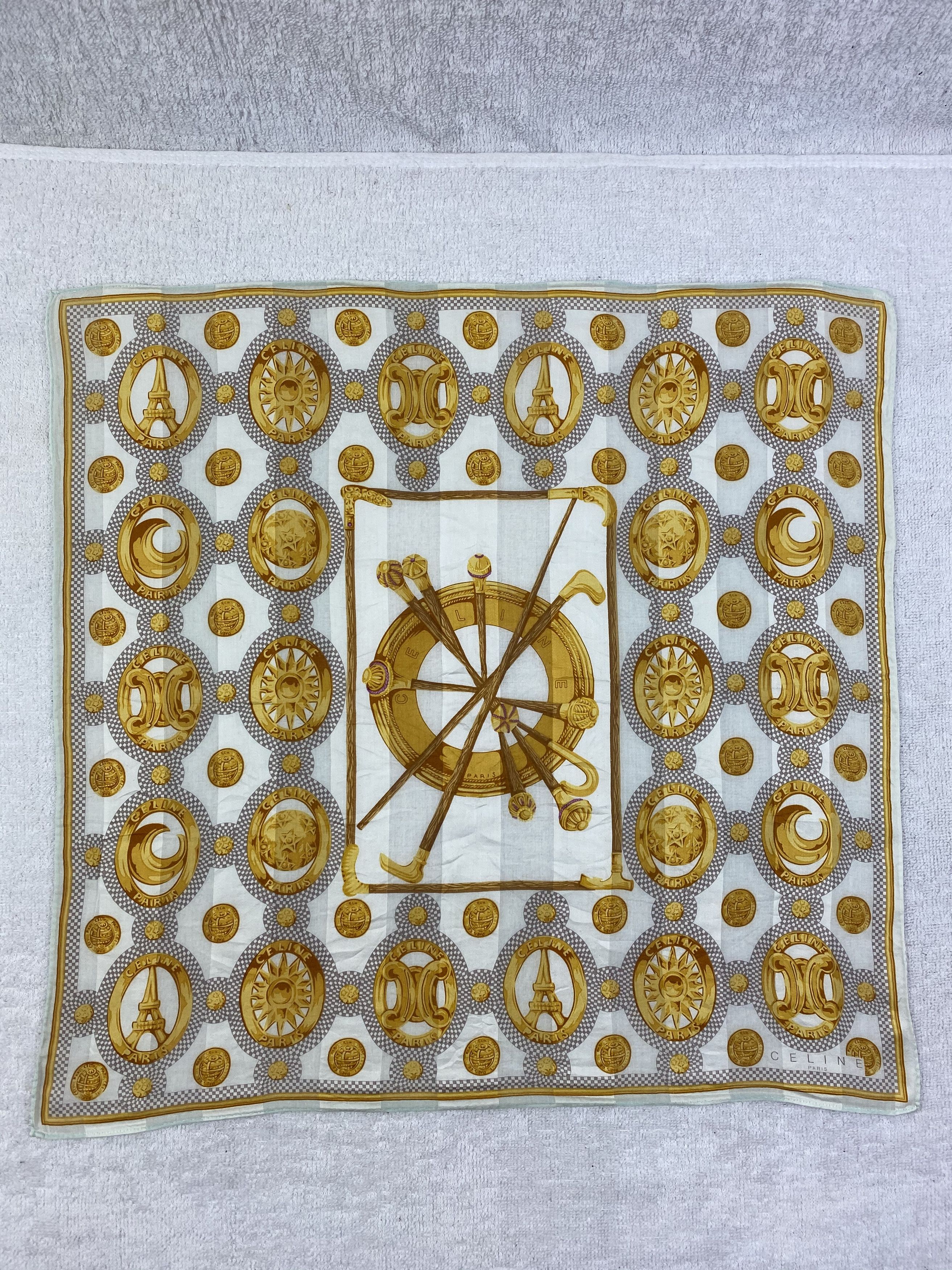 Celine Celine Monogram Handkerchief / Bandana / Neckerchief Size ONE SIZE - 3 Thumbnail