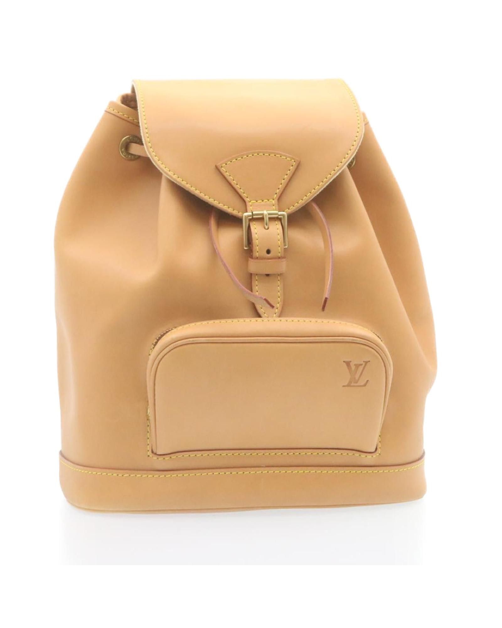 image of Louis Vuitton Nomad Leather Montsouris Mm Shoulder Bag in Beige, Women's