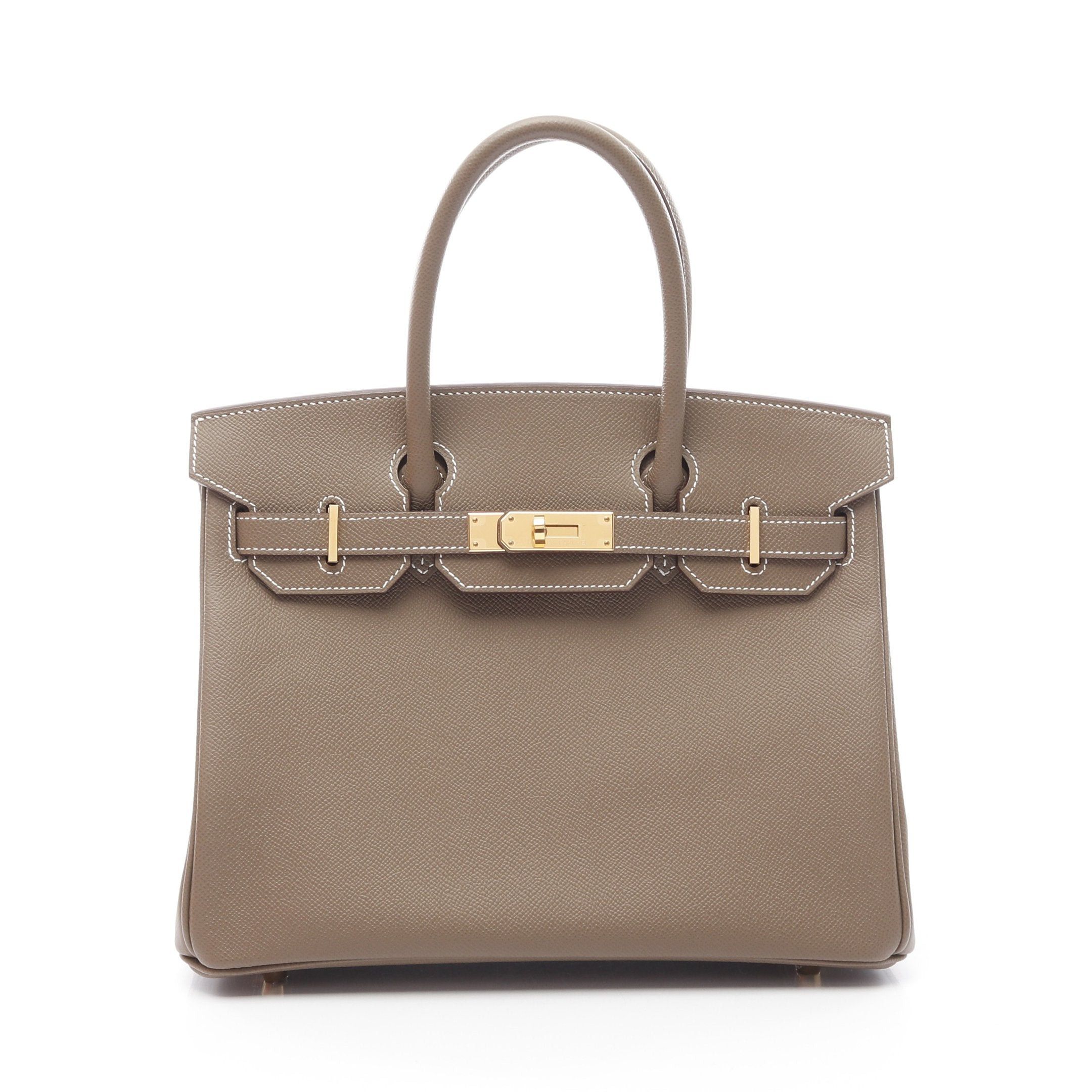 Hermes Hermes Birkin 30 Etoupe Handbag Veau Epsom Gray Brown Gold Hardware B Stamp Size ONE SIZE - 1 Thumbnail