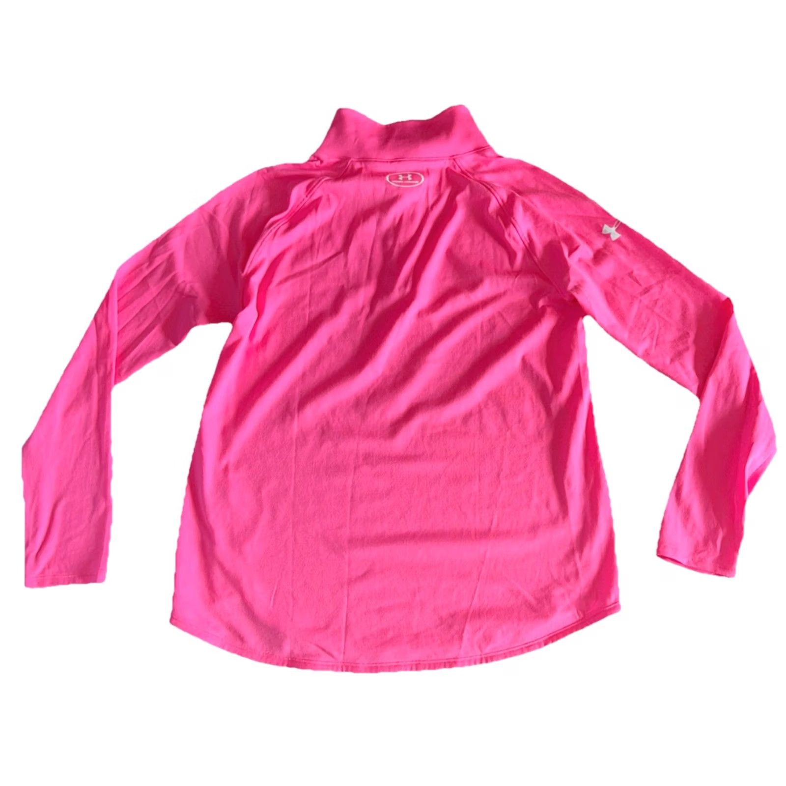 Under Armour Under Armour Long Sleeve Shirt Women’s Hot Pink 1/4 Zip Mock Neck Lightweight Athletic Pullover Sz S Womens Size S / US 4 / IT 40 - 5 Thumbnail