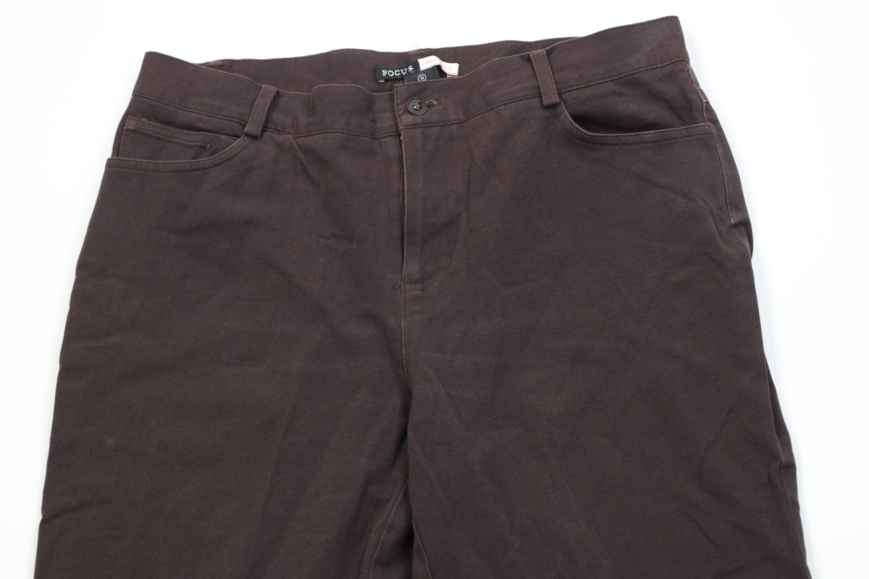 Vintage Vintage 90s Y2K Streetwear Flared Wide Leg Pants Brown Size 32" / US 10 / IT 46 - 2 Thumbnail