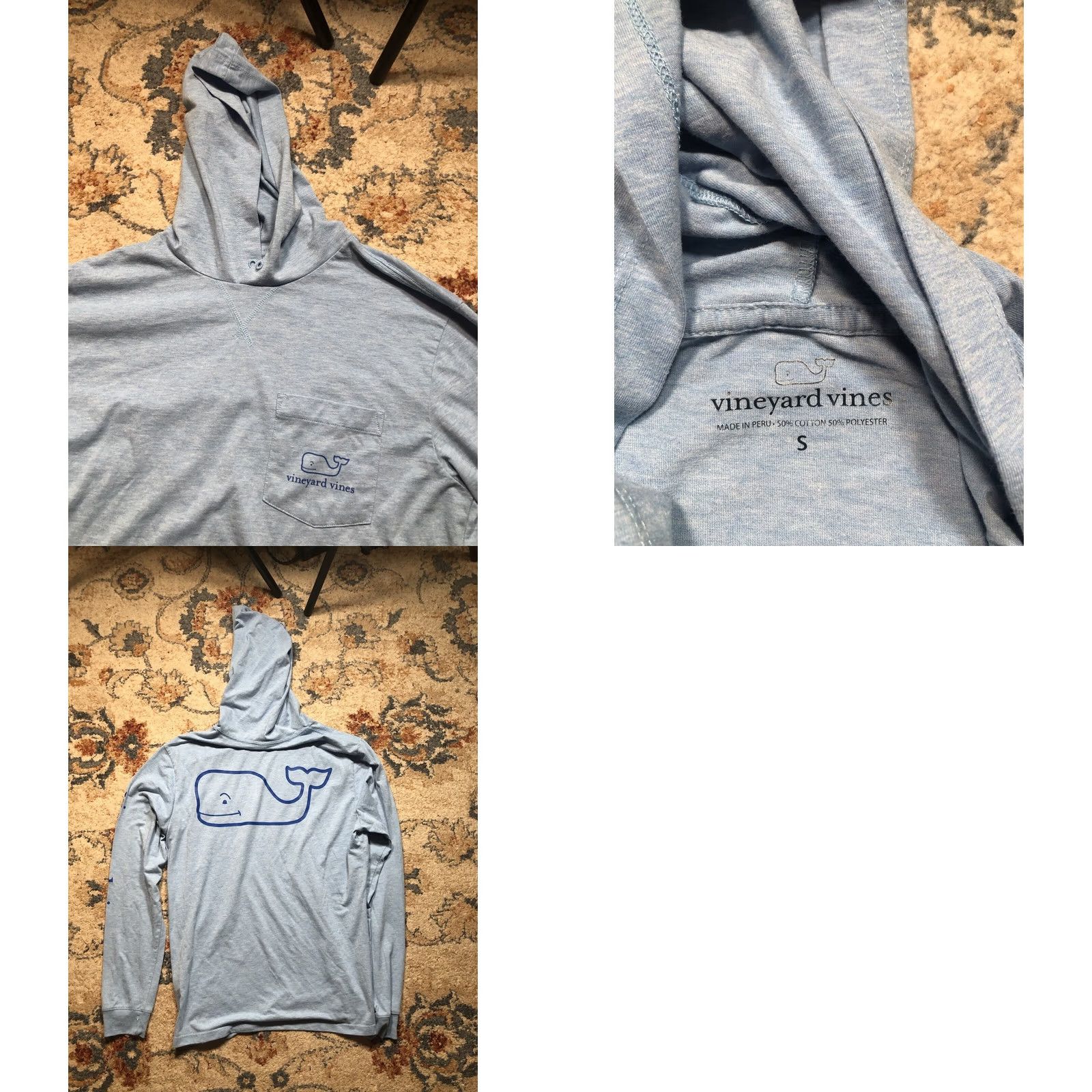 Vineyard Vines Vineyard Vines Whale Logo Classic Hoodie Long Sleeve Tee Shirt Small Men’s Green Shirt Size US S / EU 44-46 / 1 - 8 Thumbnail