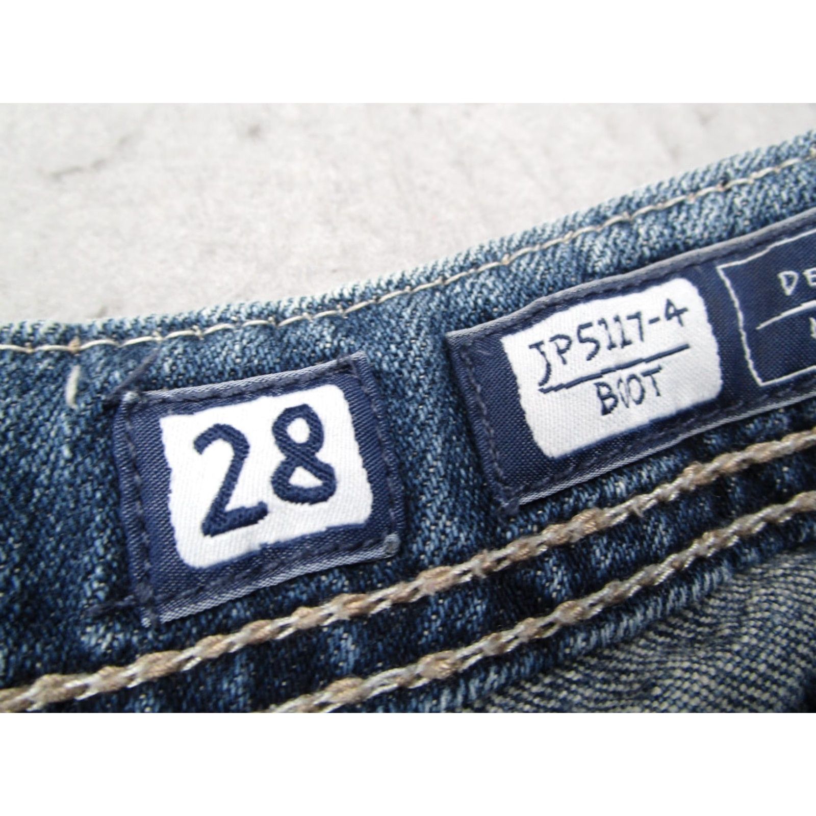 Miss Me Miss Me Jeans Women 28 Blue Low Rise Easy Boot Bedazzled Denim 28x33 JP5117-4 Size 28" / US 6 / IT 42 - 4 Thumbnail