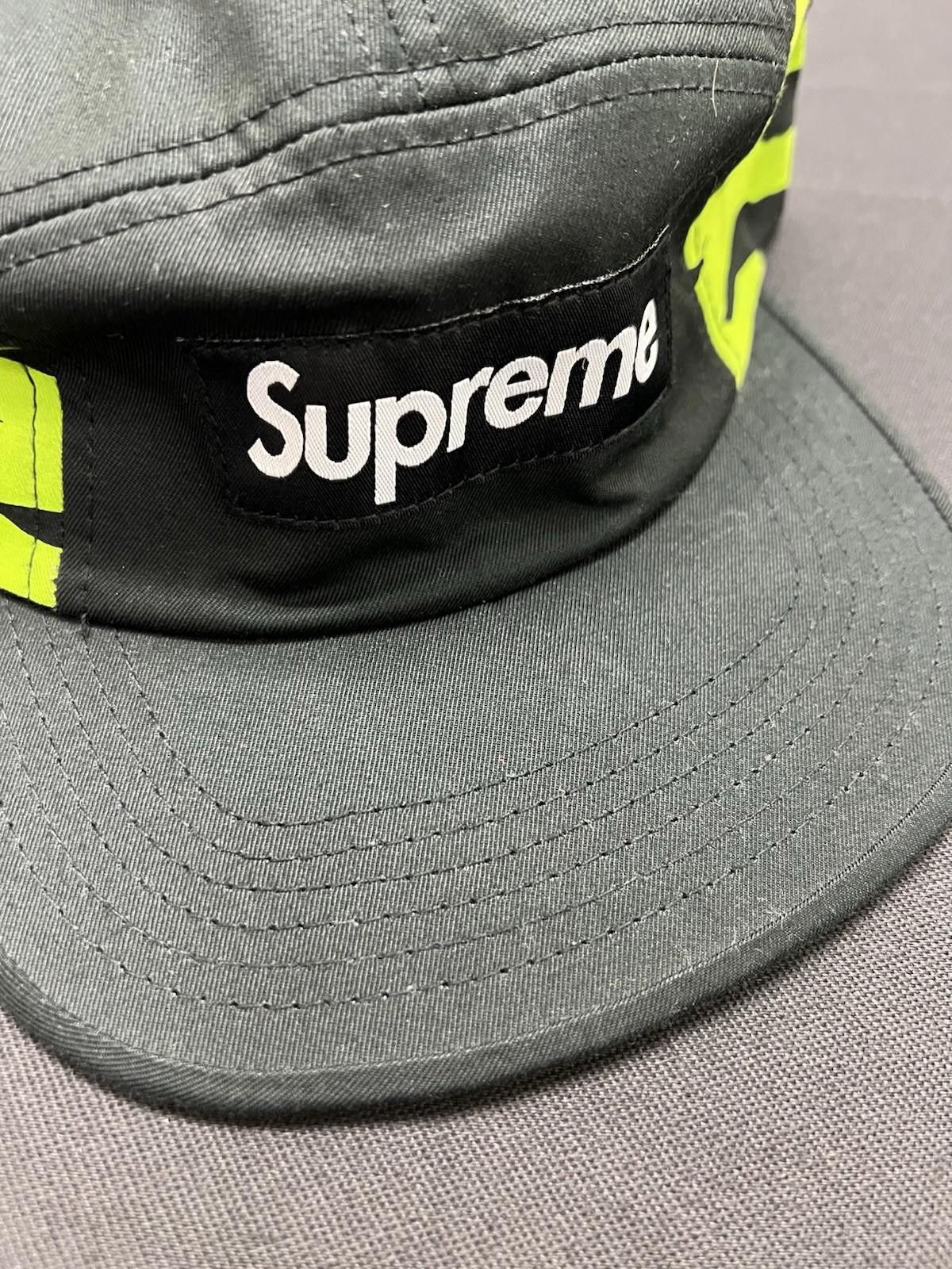 Supreme FW12 Supreme Camp Cap Zibra Black Neon Green 2012 Size ONE SIZE - 5 Thumbnail