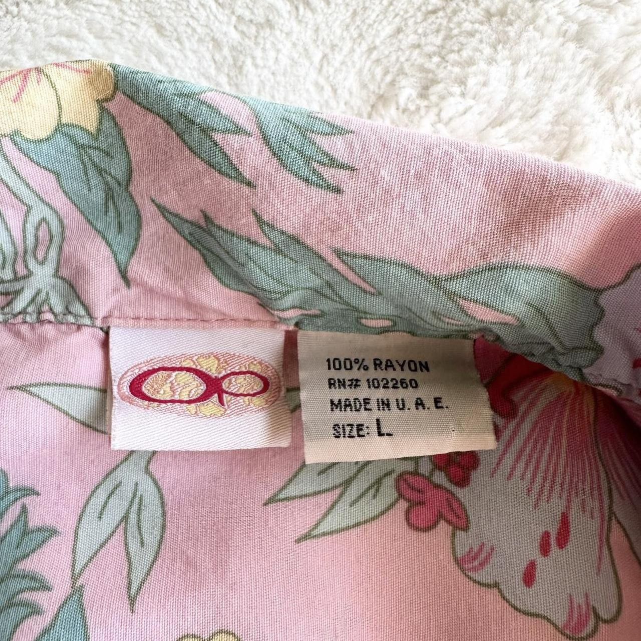 Ocean Pacific Vintage Ocean Pacific Hawaiian Shirt Womens L Pink Floral Size L / US 10 / IT 46 - 8 Thumbnail