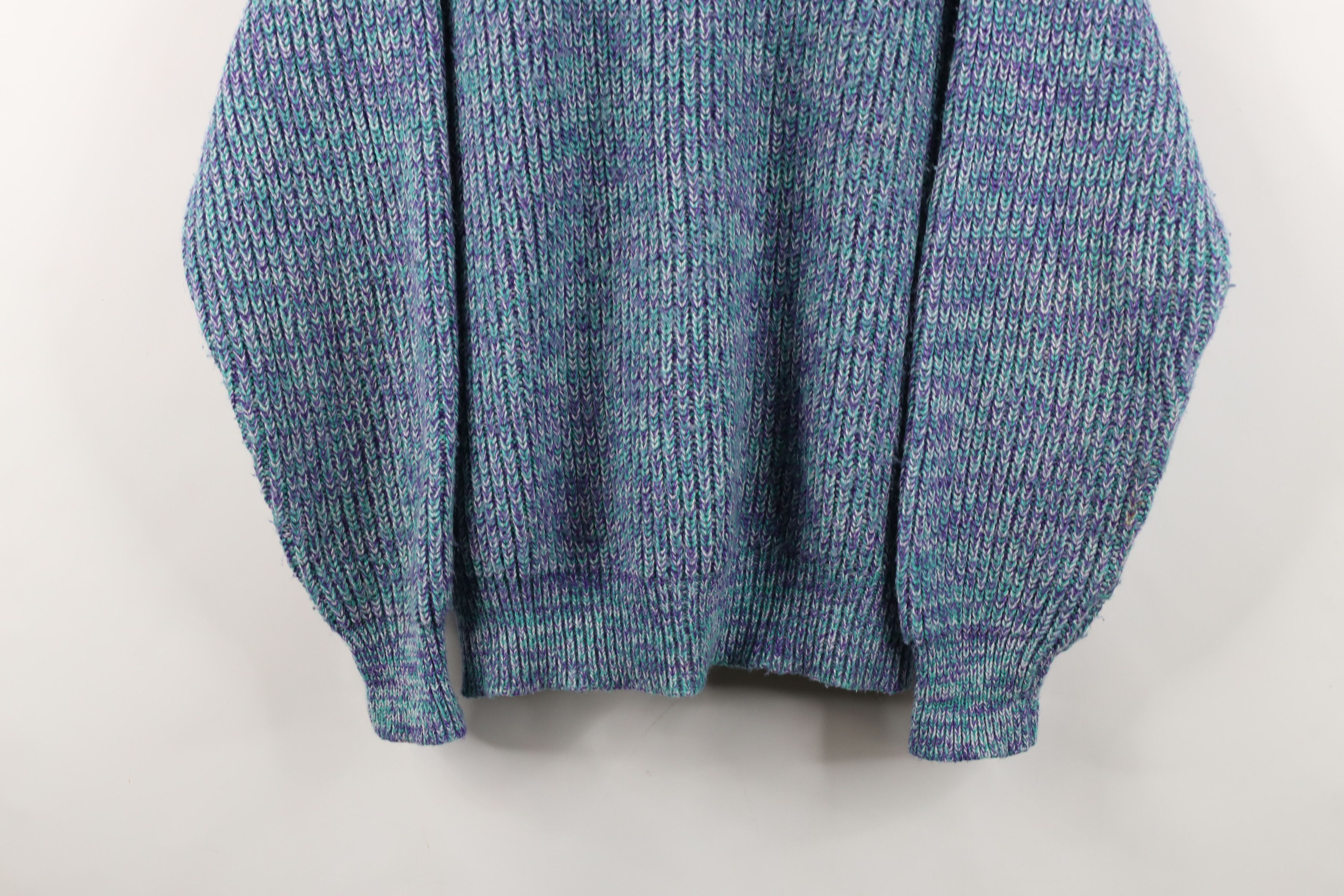 Vintage Vintage 90s Streetwear Ribbed Knit Crewneck Sweater Acrylic Size US L / EU 52-54 / 3 - 3 Thumbnail