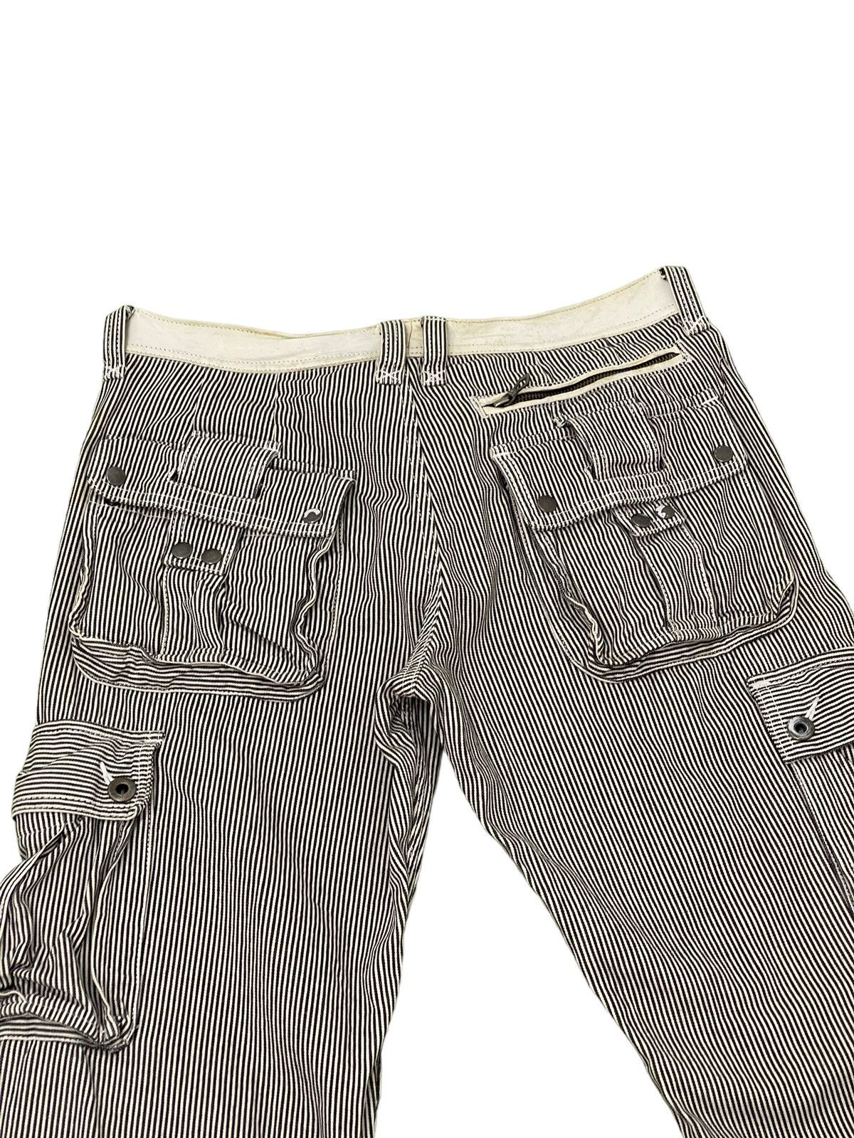 Japanese Brand Hickory Cargo Jeans Maniac Work Japan Regular 7🟦7 Size US 31 - 6 Thumbnail