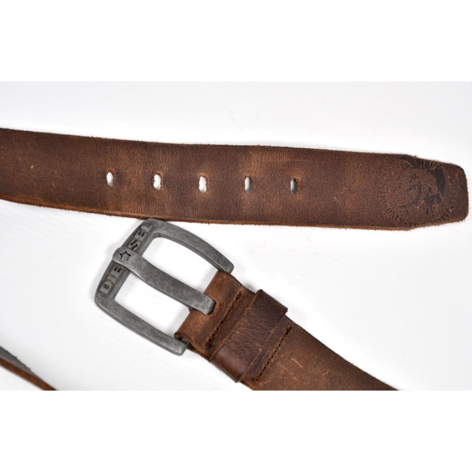 Diesel DIESEL Belt Men 95cm Brown Leather Vintage Size 95 Belt Mens Brown Leather Diesel Vintage 95cm Men Size ONE SIZE - 5 Thumbnail