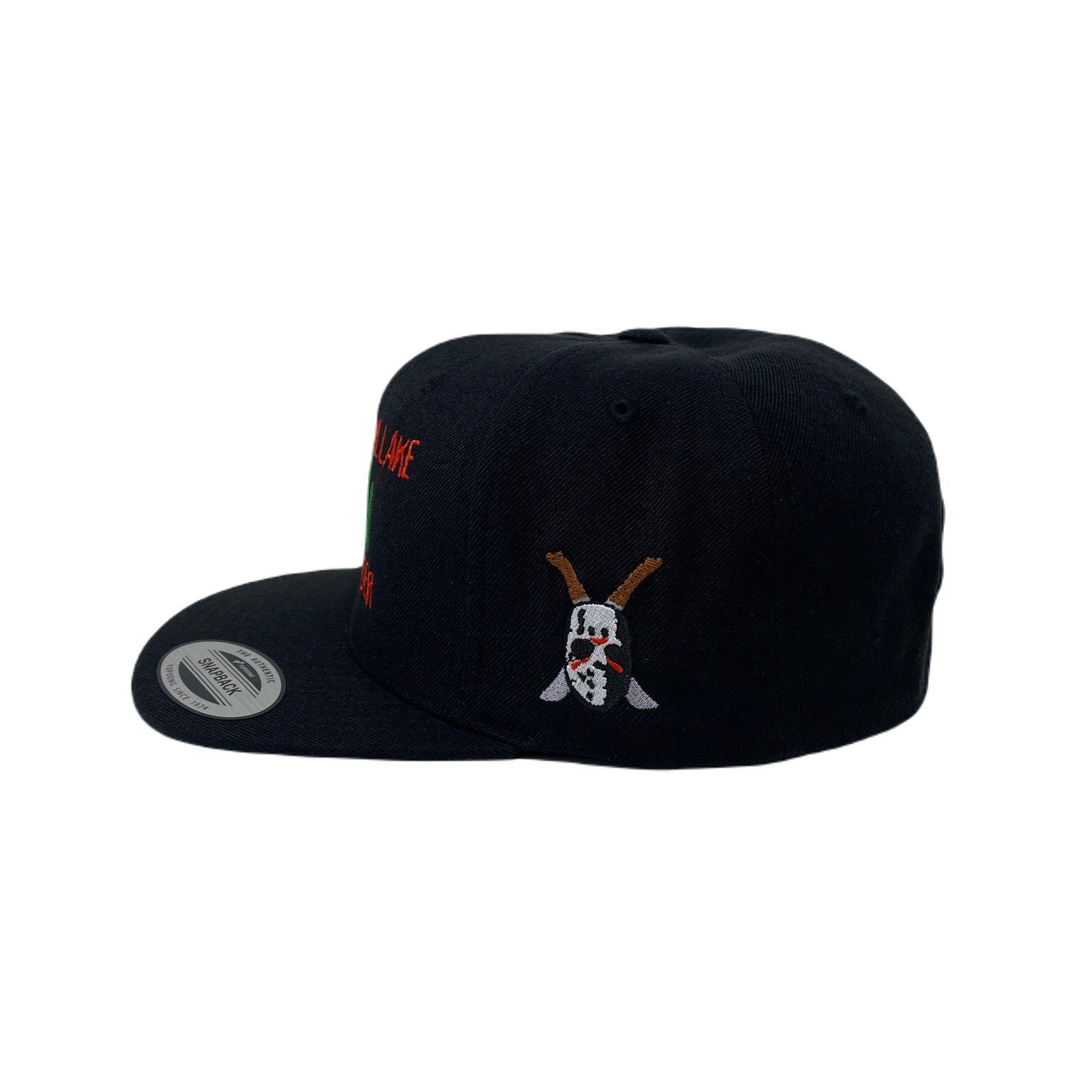 Other Halloween Hockey Mask Camp Lake Staff Member Snapback Hat Size ONE SIZE - 6 Thumbnail