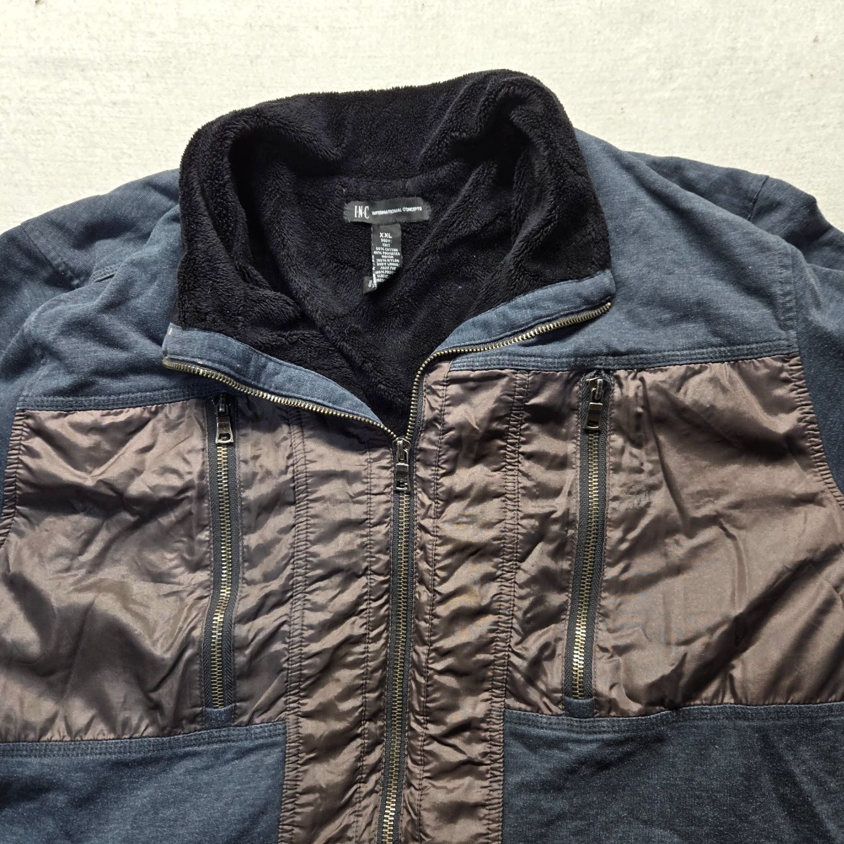Vintage INC Blue Full Zip Coat Jacket Womens 2XL XXL Adult Size 2XL Blue Jacket Womens 2XL STD? Size XXL / US 16-18 / IT 52-54 - 2 Thumbnail