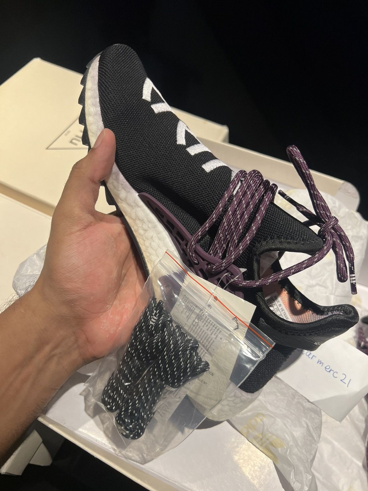 Adidas × Pharrell Adidas Human Race Pharrell Holi (Core Black) Size US 8.5 / EU 41-42 - 3 Thumbnail