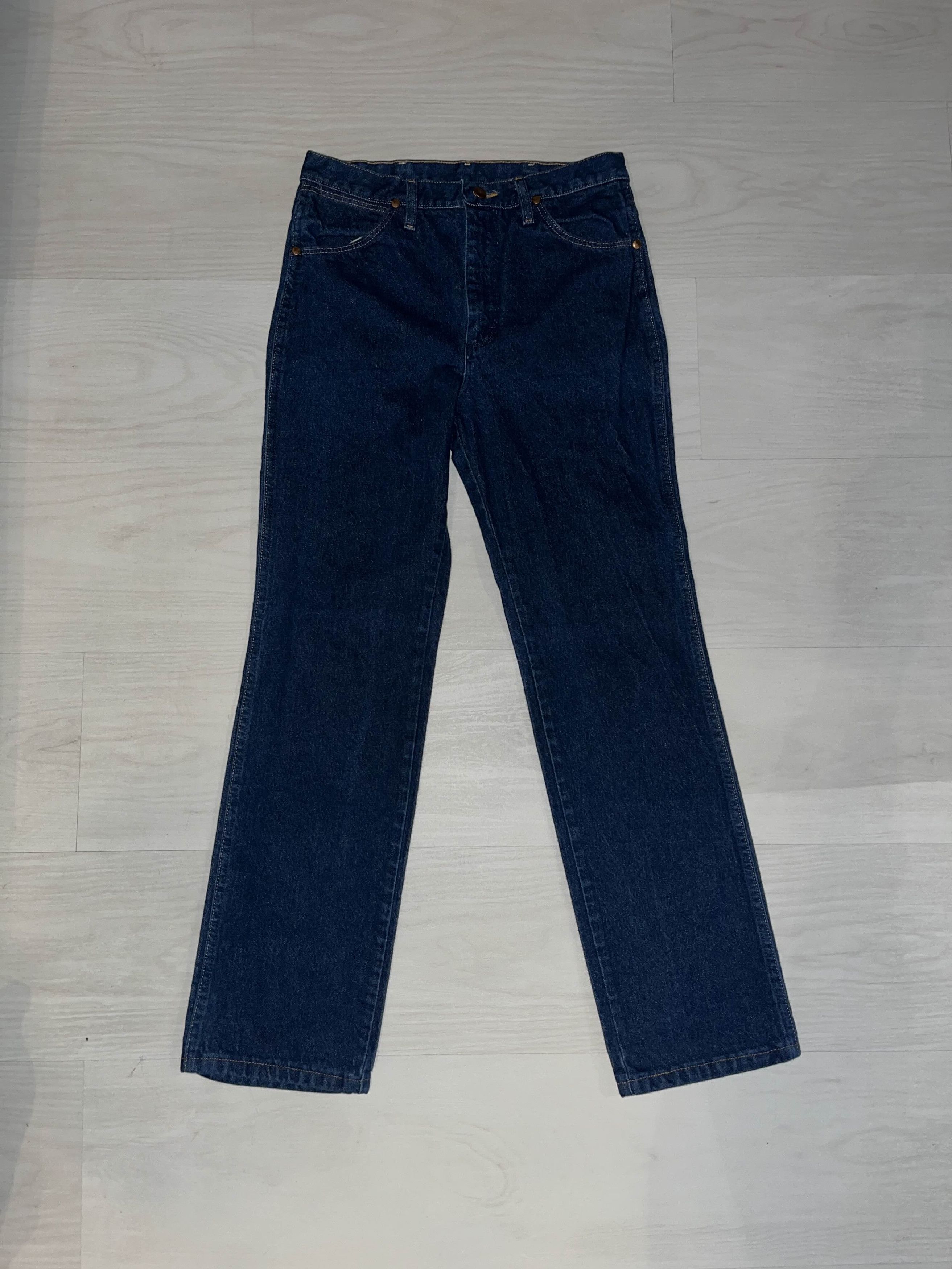 Vintage × Wrangler Wrangler Dark Wash Denim Jeans Size US 31 - 1 Thumbnail