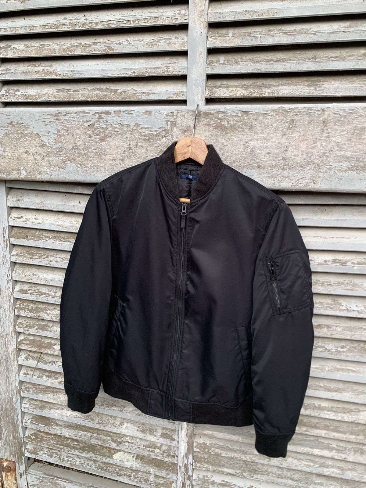 Japanese Brand 🪖UNIQLO ALL BLACK BOMBER JACKET Size US XS / EU 42 / 0 - 5 Thumbnail