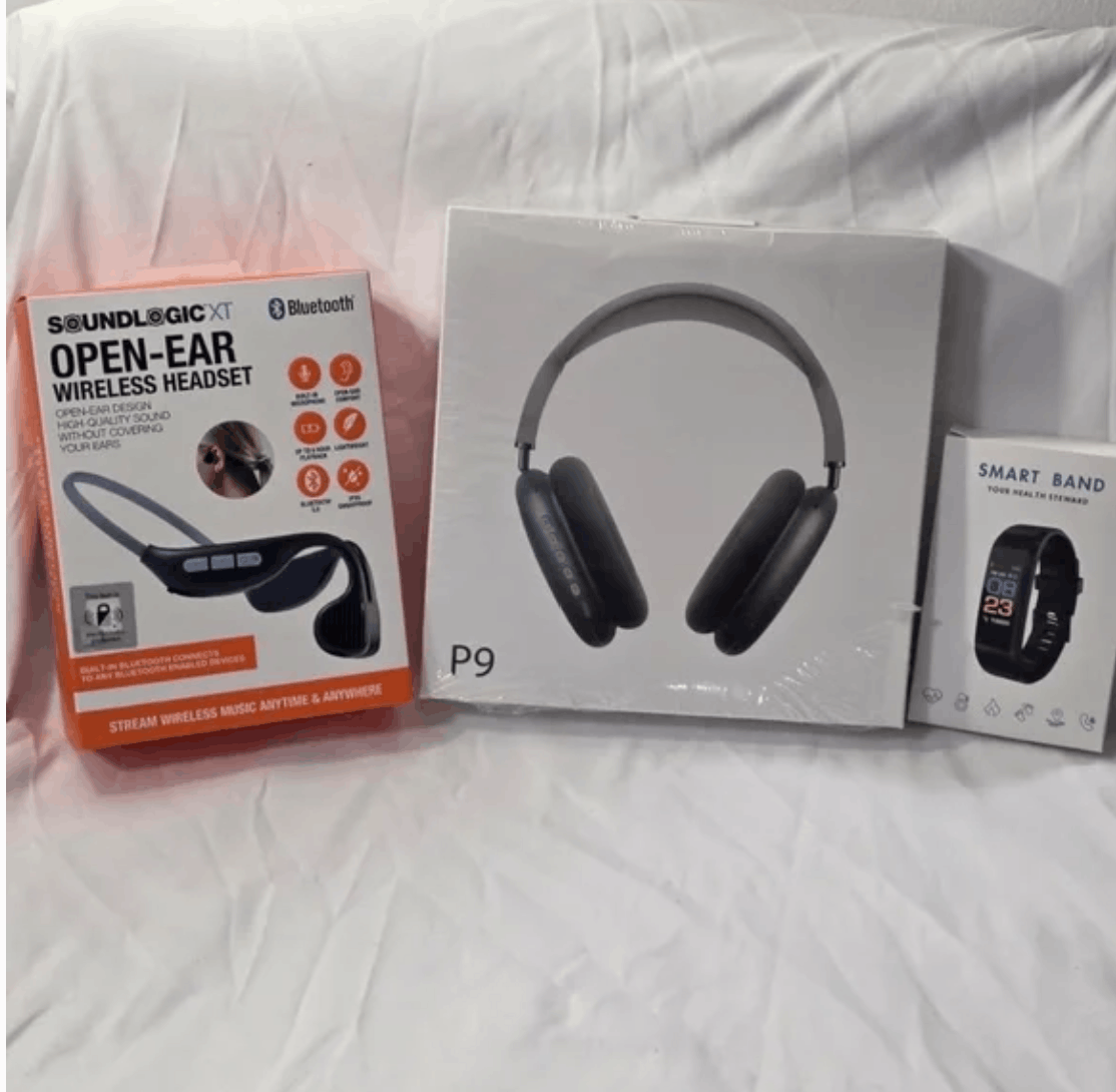 Other BUNDLE (GREEN P9 Headphones+SoundLogic+Black Smart Band Size ONE SIZE - 1 Preview