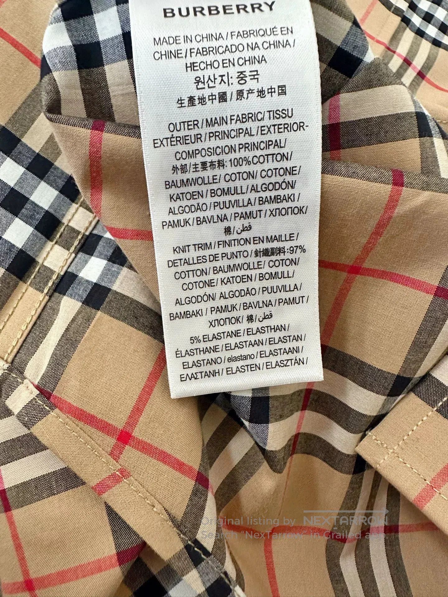 Burberry BURBERRY Check Slim Fit Shirt. Size US XL / EU 56 / 4 - 6 Thumbnail