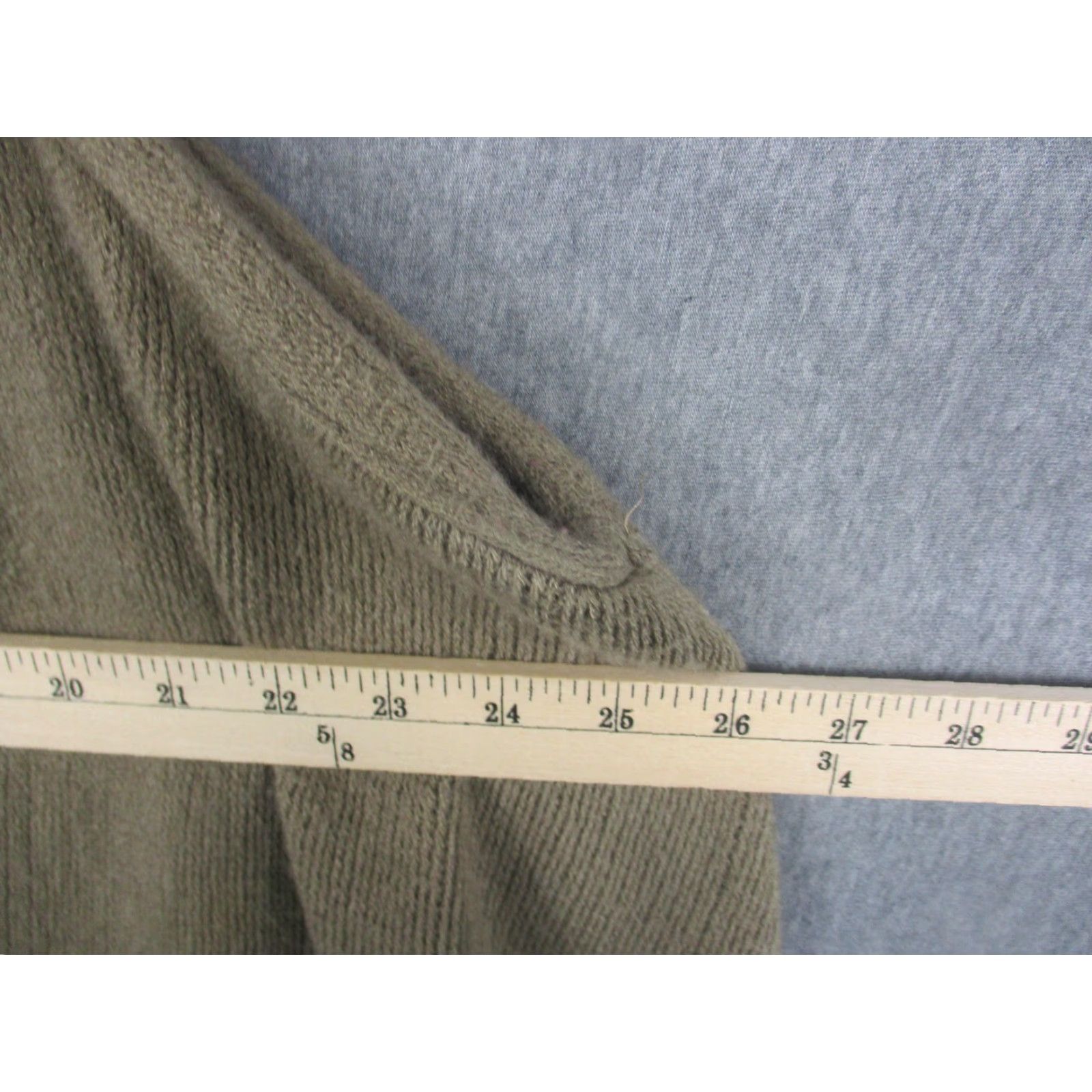 Olive DonnaDiosa Vest Womens Open Front Fringe Hem Knit Shawl Cardigan Olive Acrylic Size ONE SIZE - 4 Thumbnail