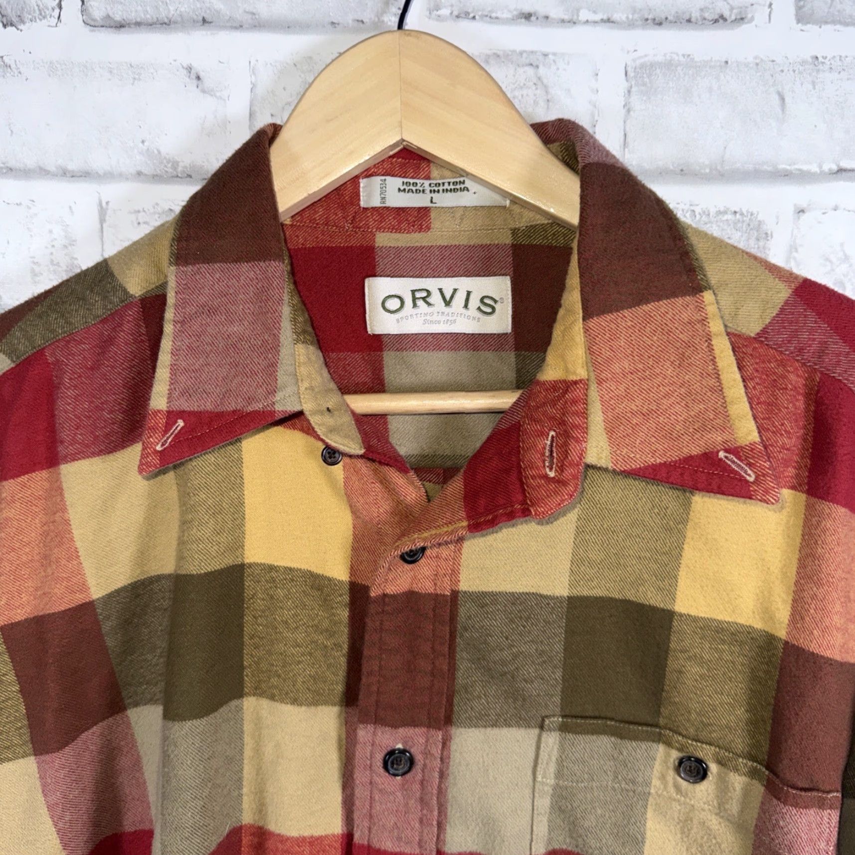 Orvis Orvis Multicolor Plaid Button-Up Shirt Mens Size L Size US L / EU 52-54 / 3 - 2 Thumbnail