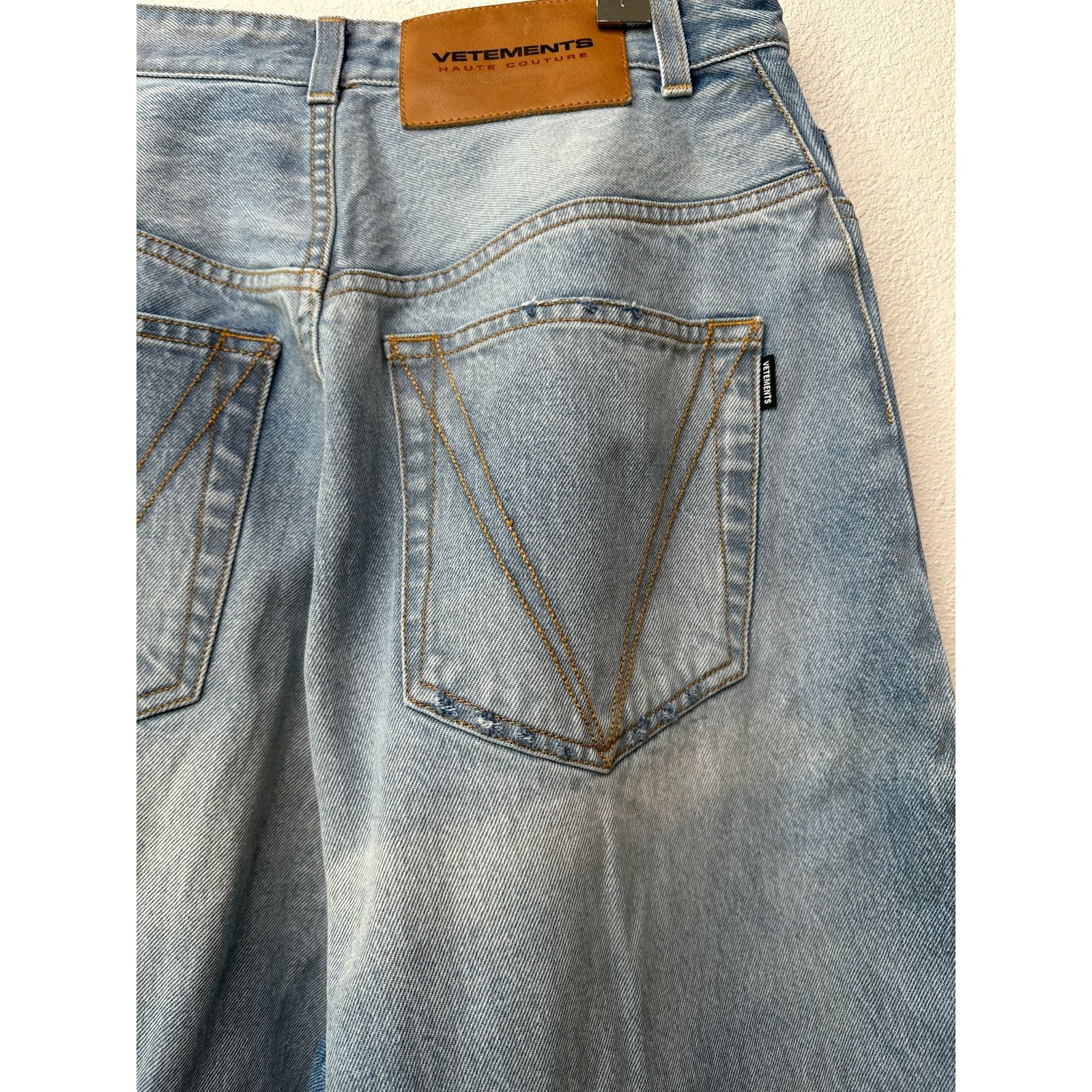 Vetements Vetements Unisex Jeans L High Waist Extra Wide Leg Size US 33 - 7 Thumbnail
