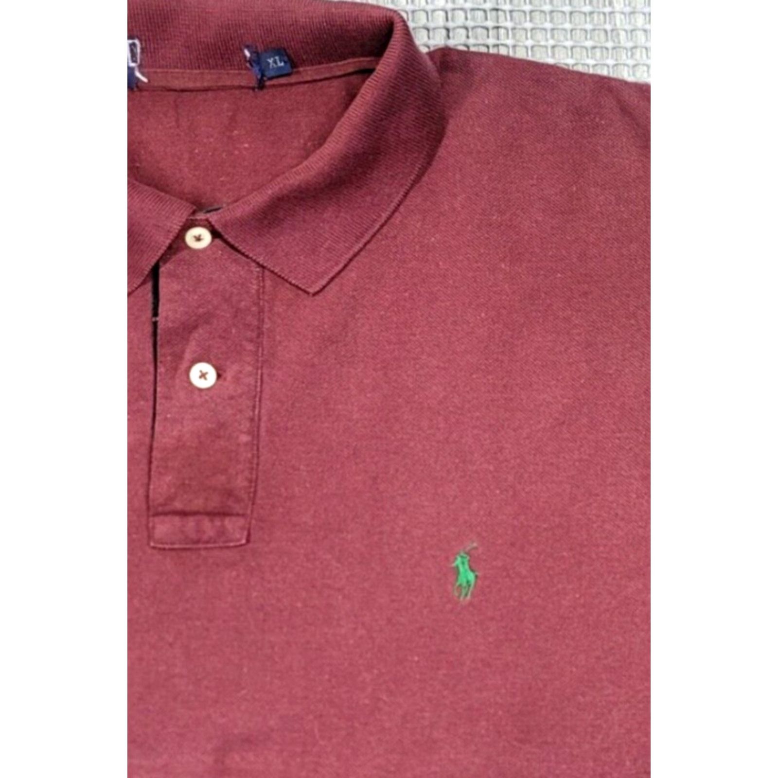 Polo Ralph Lauren Polo Ralph Lauren Polo Shirt XL Red Long Sleeve Button Collar Trim Embroidered Logo 90s Pony Vintage Style Mens Size US XL / EU 56 / 4 - 5 Thumbnail