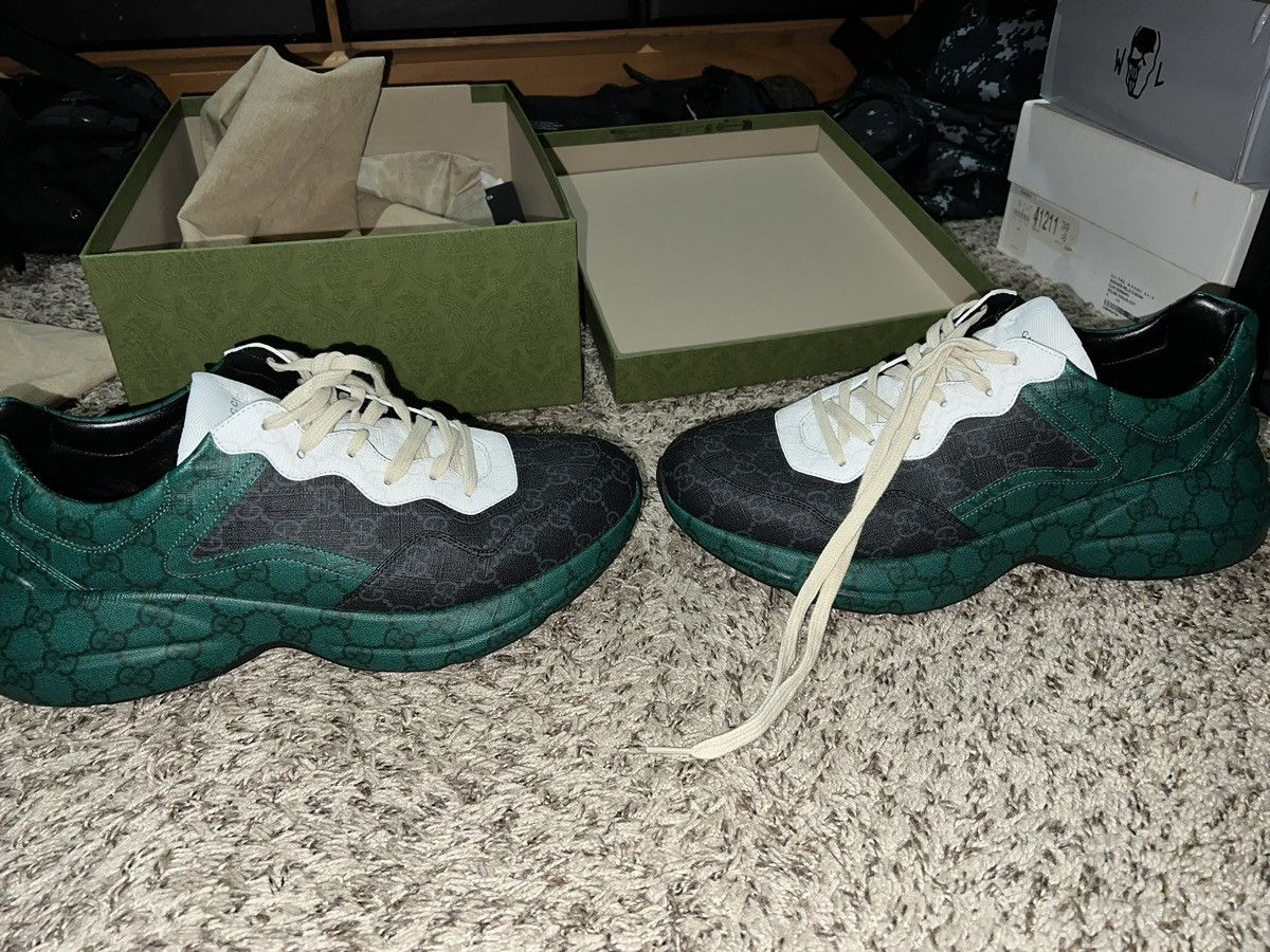 Gucci Gucci GG Rhyton Green Black Size US 11.5 / EU 44-45 - 1 Thumbnail