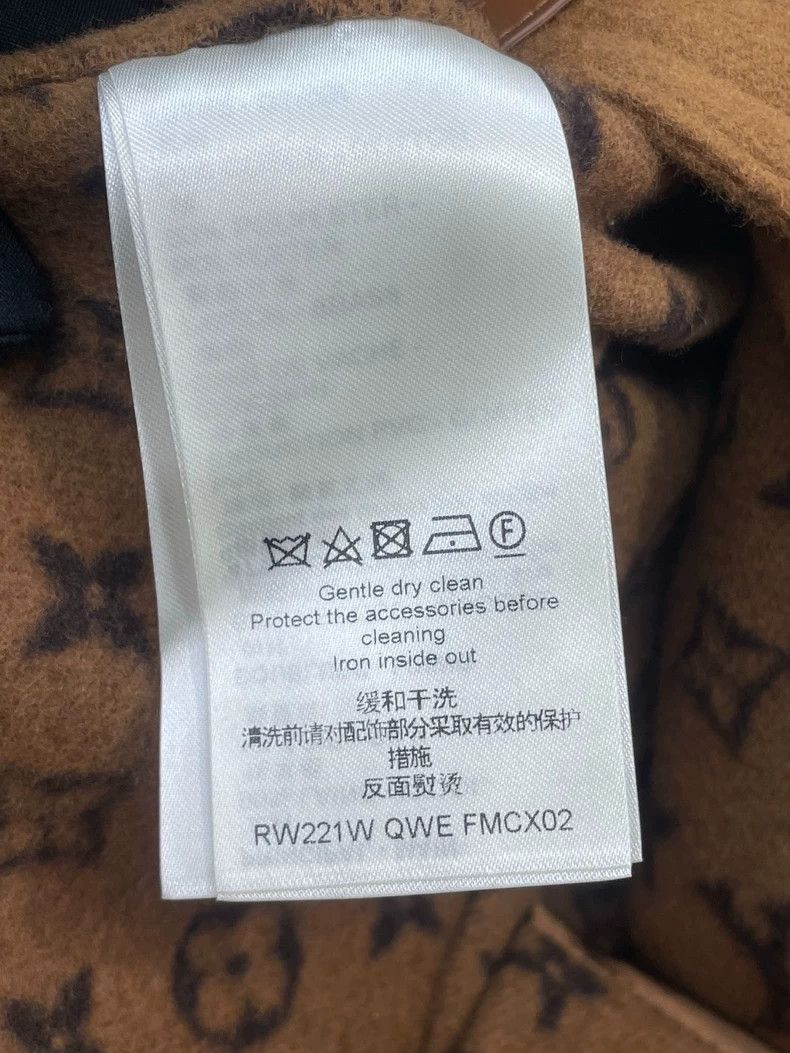 Louis Vuitton Louis Vuitton Brown wool coat with full print of presbyopi Size XS / US 0-2 / IT 36-38 - 8 Thumbnail