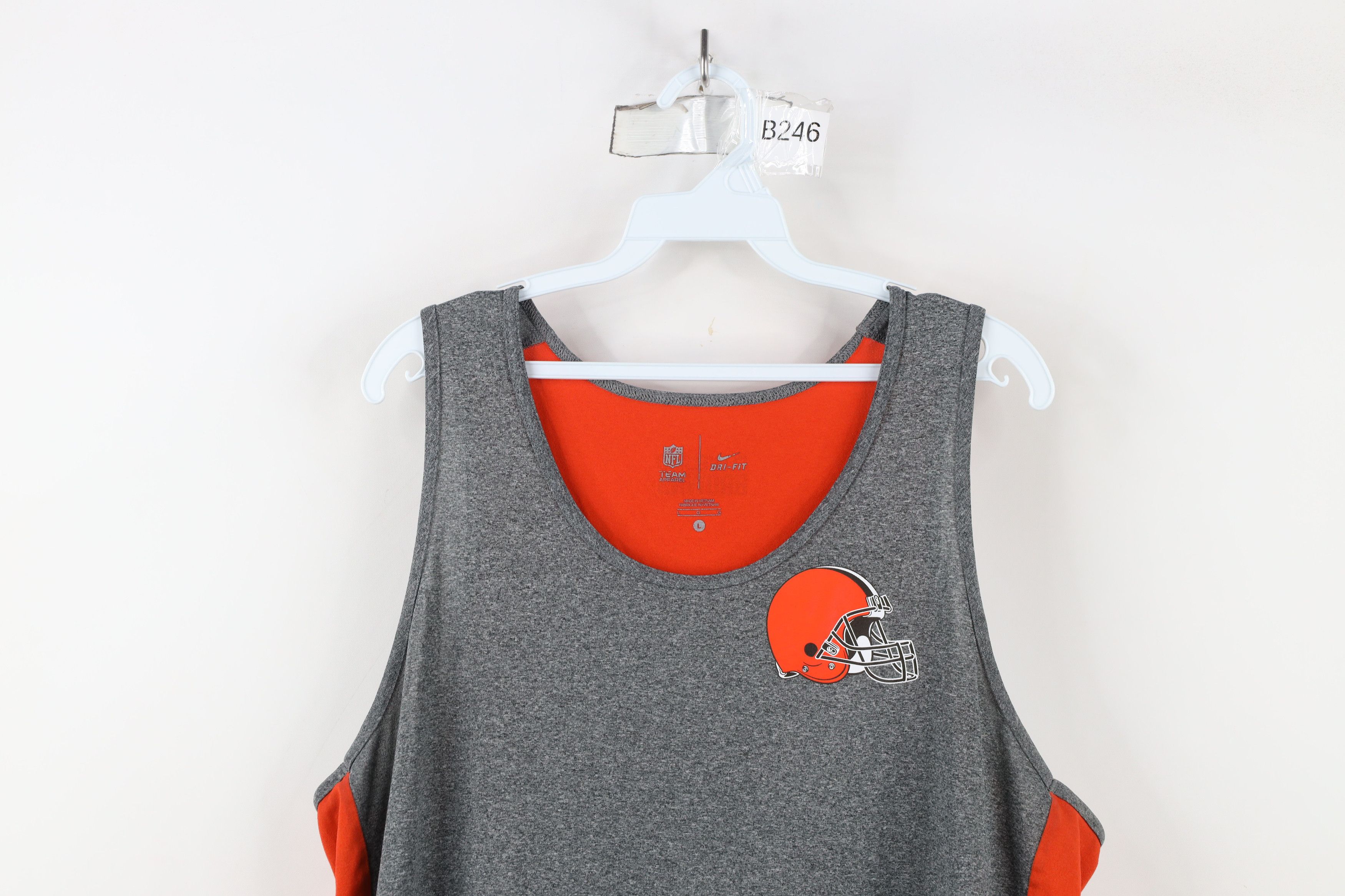 Nike × Vintage Nike Cleveland Browns Football Tank Top T-Shirt Heather Gray Size US L / EU 52-54 / 3 - 2 Thumbnail