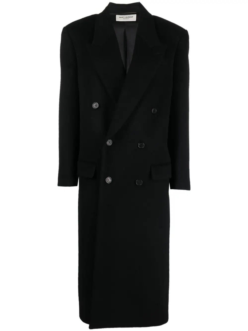 Saint Laurent Paris o1bcso1str0924 Extra Long Tuxedo Coat in Black Size US XS / EU 42 / 0 - 1 Thumbnail