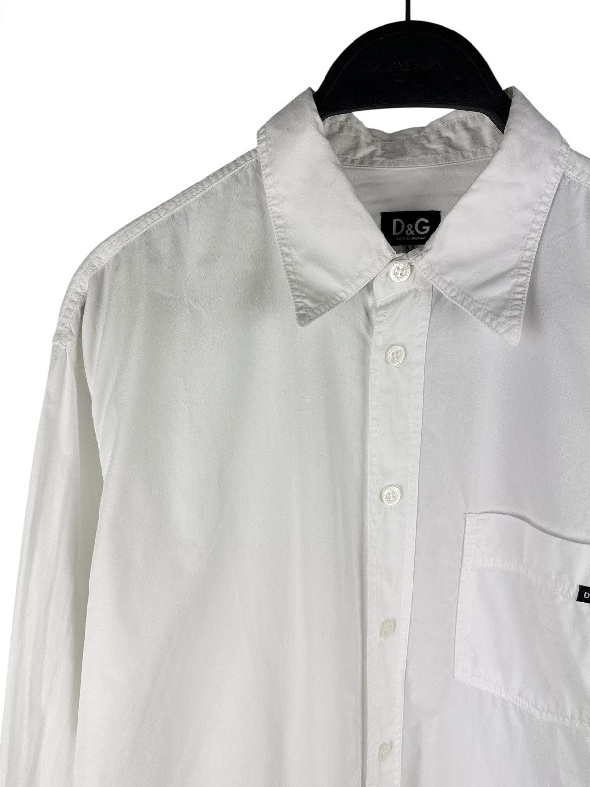 Dolce & Gabbana Vintage Dolce & Gabbana Long Sleeve Shirt White Pocket Size US M / EU 48-50 / 2 - 2 Thumbnail