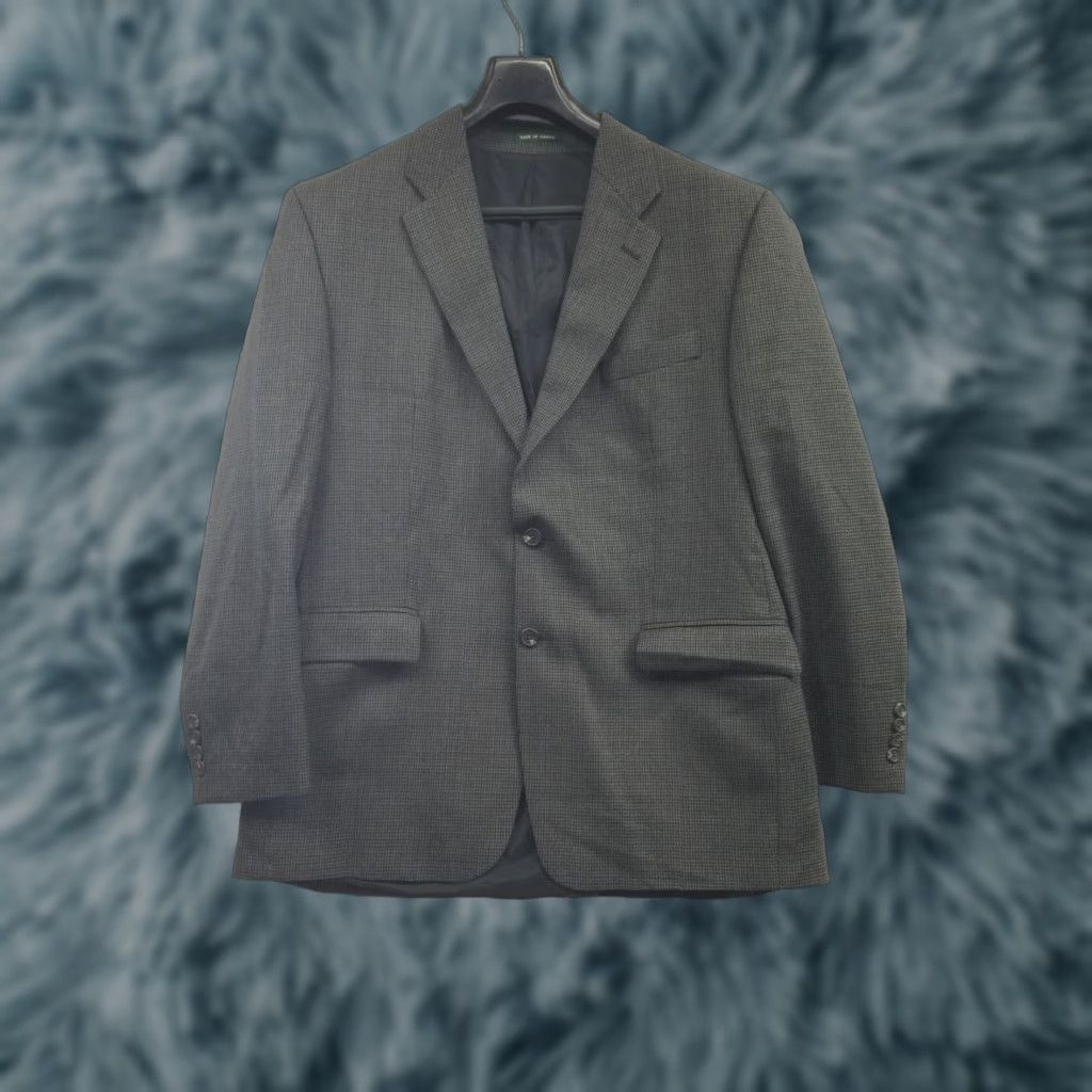 Ralph Lauren LAUREN RALPH LAUREN Sport Jacket Blazer 44R Gray Wool 2 Button Single-Breasted Men Regular 100% Wool Tweed Blazer Sportcoat Size 44R - 1 Thumbnail