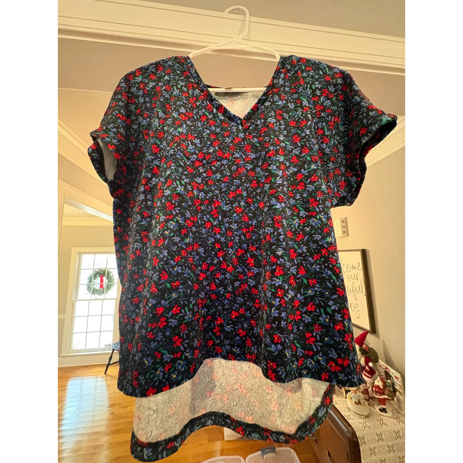 Loft LOFT Floral Short Sleeve Blouse Women’s XS Navy Red Blue Size XS / US 0-2 / IT 36-38 - 2 Thumbnail