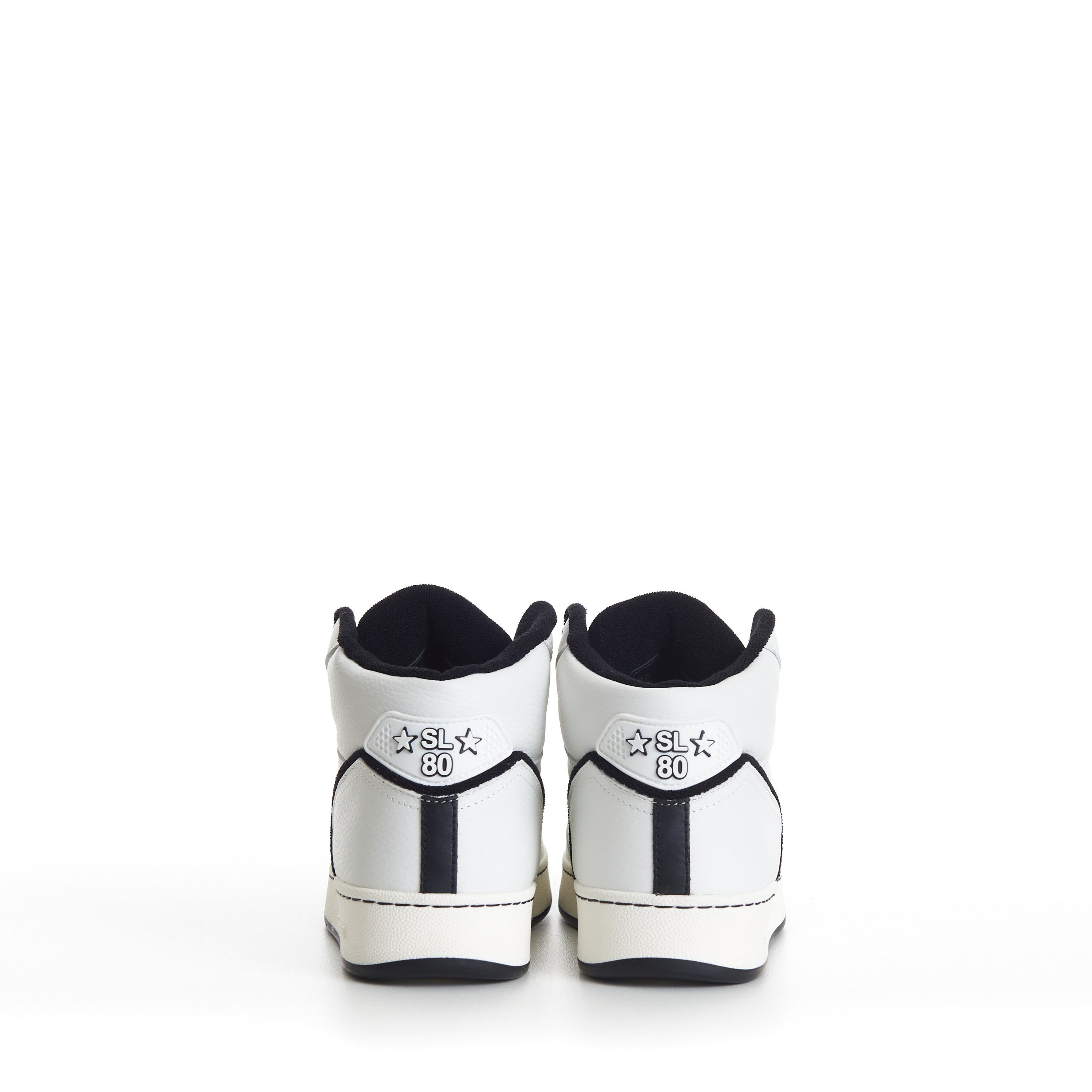 Saint Laurent Paris SL/80 White Mid-top Sneakers - Smooth & Grained Leather Size US 10 / EU 43 - 7 Thumbnail