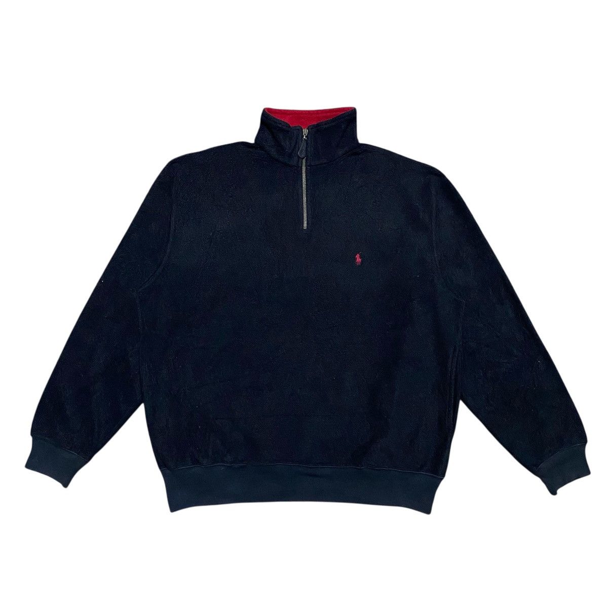 Polo Ralph Lauren Rare‼️Vintage Polo Ralph Lauren Half Zipper Fleece Sweatshirt Size US L / EU 52-54 / 3 - 1 Thumbnail