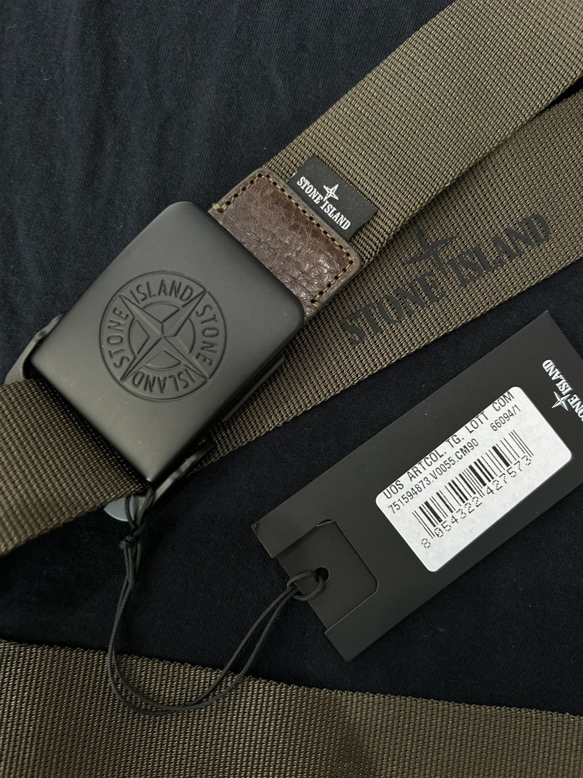 Stone Island Stone Island Olive Green Belt With Compass Buckle Size ONE SIZE - 1 Thumbnail