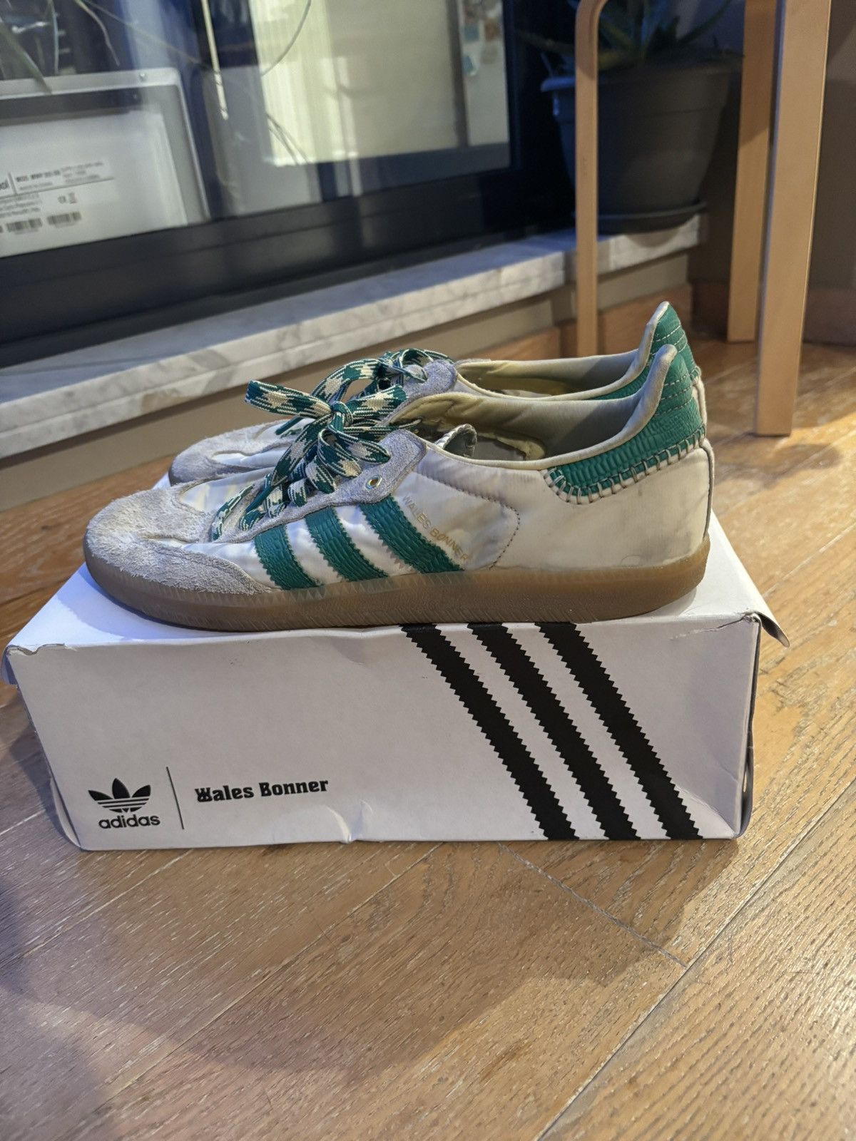 Adidas × Wales Bonner Adidas Samba Wales Bonner White/Green Size US 11.5 / EU 44-45 - 1 Thumbnail