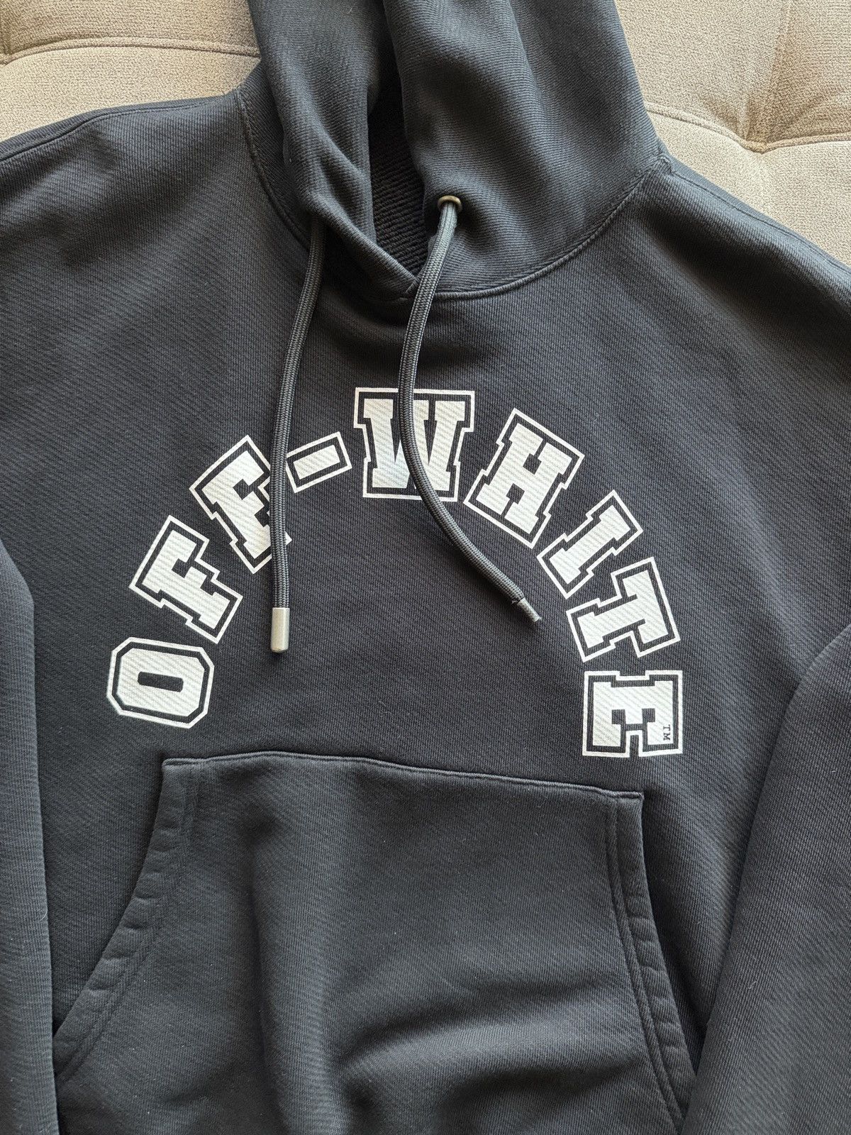 Off-White Off-White - Printed Cotton-Jersey Hoodie - Black Size US S / EU 44-46 / 1 - 3 Thumbnail