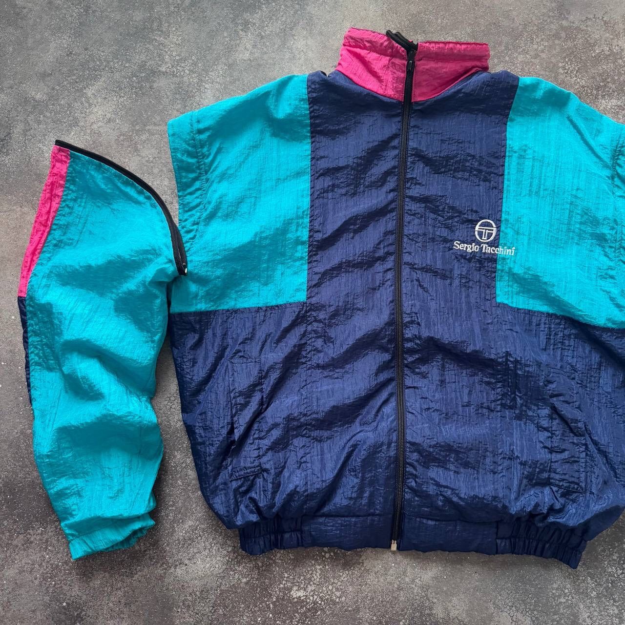 Sergio Tacchini 80s Sergio Tacchini Vintage Retro Track Jacket Size US M / EU 48-50 / 2 - 3 Thumbnail