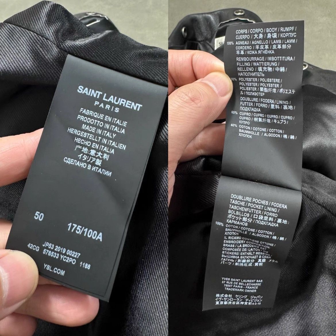 Saint Laurent Paris Sz 48 Saint Laurent Paris L01 Rivet Leather Jacket Size US M / EU 48-50 / 2 - 8 Thumbnail