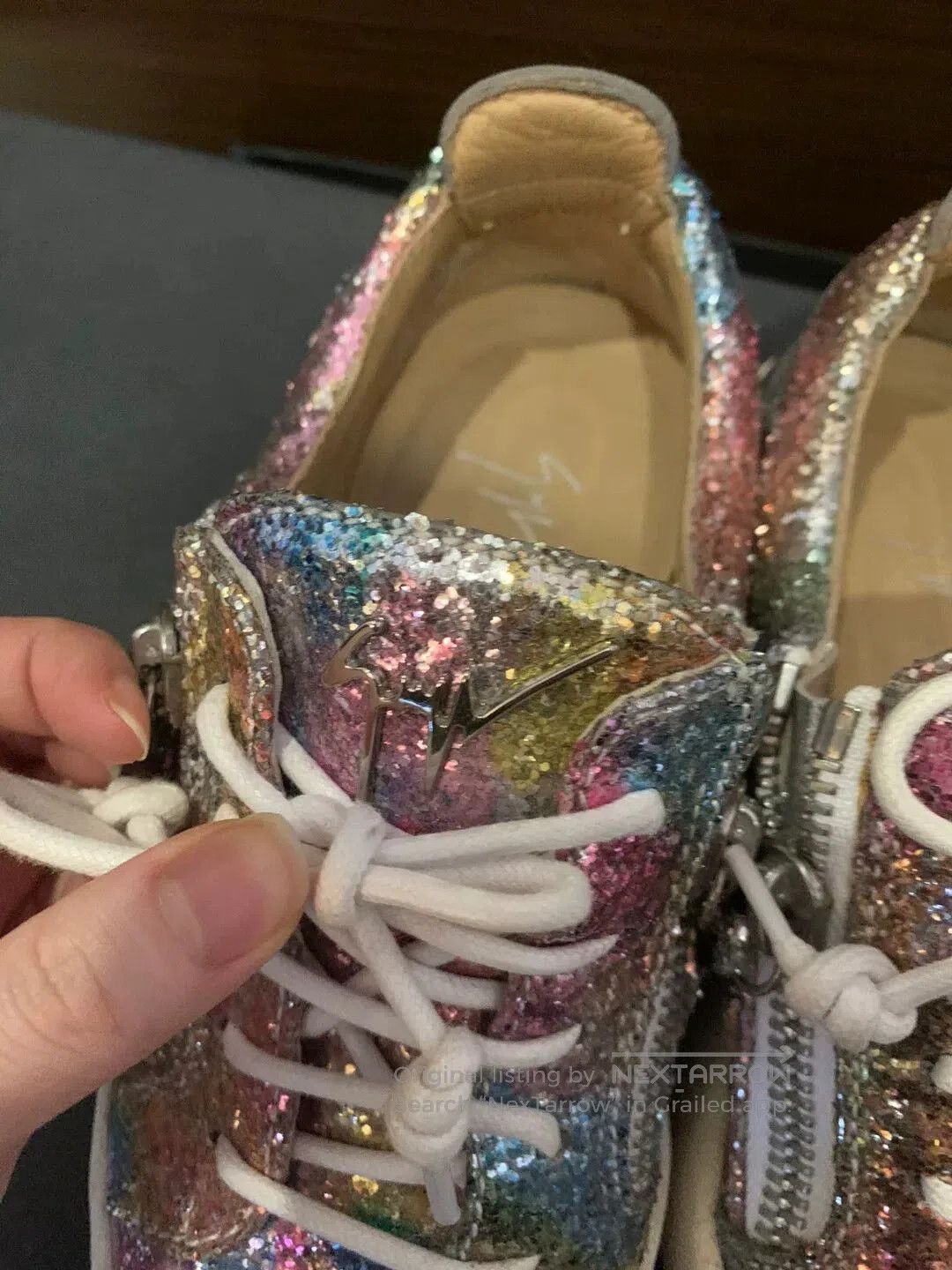 Giuseppe Zanotti Giuseppe Zanotti Women's Glitter Sneakers. Size US 5 / IT 35 - 2 Thumbnail