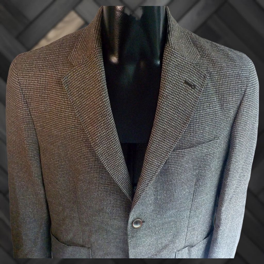 Mossimo MOSSIMO DUTTI Blazer 2 Button Puppy Tooth Italian Fabric Brown 40R Mens Blazer Size 40R - 1 Thumbnail