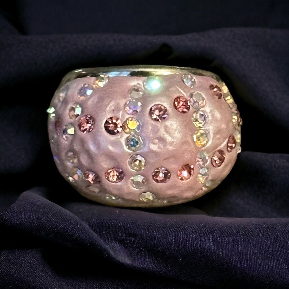 Other Frosted pink rhinestone stretch ring Size ONE SIZE - 1 Thumbnail