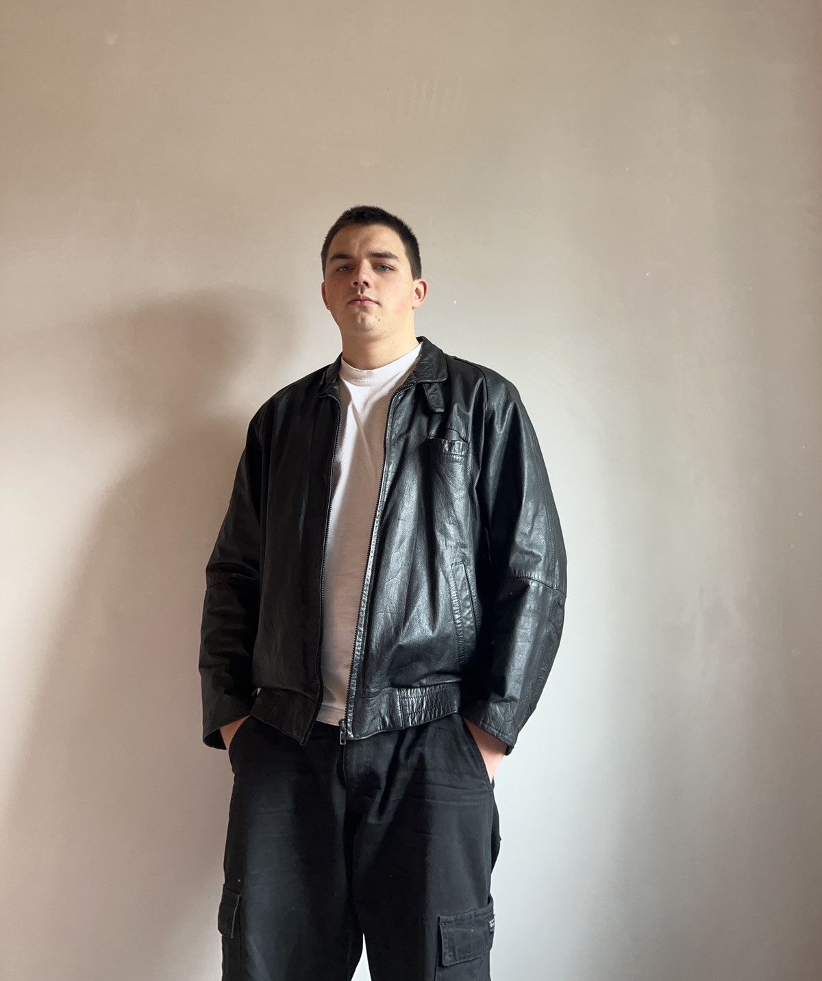 Vintage Vintage Leather Jacket Italy Designer Echtes leder leather Size US M / EU 48-50 / 2 - 1 Thumbnail