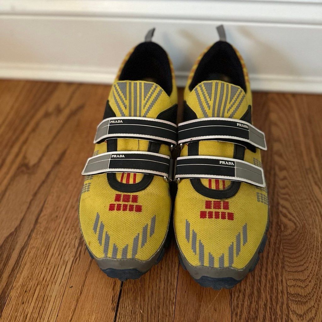 Prada Prada Crossection Sneakers Yellow Gray 9 Size US 9 / EU 42 - 1 Thumbnail