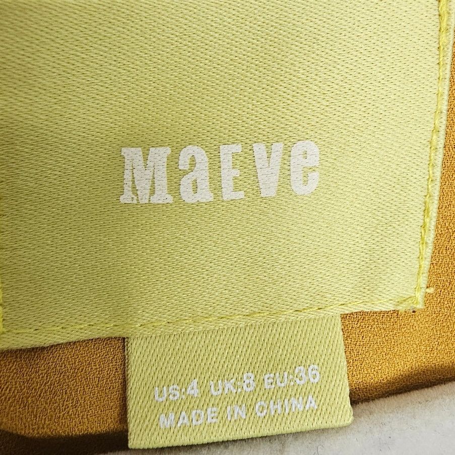 Anthropologie Maeve Anthropologie Womens Floral Tank Sz 4 Mustard Lace Up Size M / US 6-8 / IT 42-44 - 5 Thumbnail