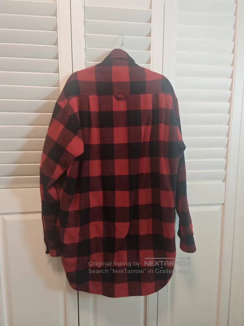 Vetements VETEMENTS Red and Black Plaid Fleece Shirt Jacket Size US XS / EU 42 / 0 - 5 Thumbnail