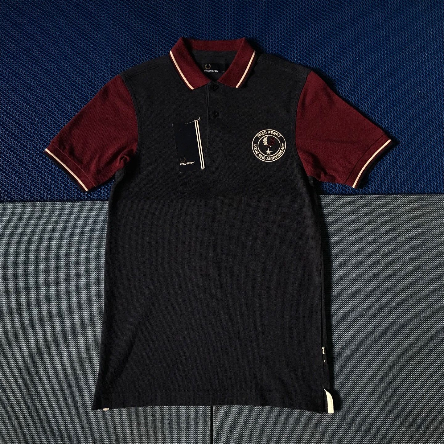 Fred Perry FRED PERRY X IZZUE COLOUR BLOCK POLO DARK CARBONL Size US XS / EU 42 / 0 - 1 Thumbnail