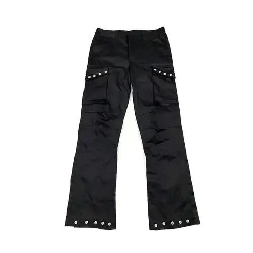 American Edition × Designer × Jean zipper rivet flared yuppie punk remake cargo pants Size US 30 / EU 46 - 2 Thumbnail