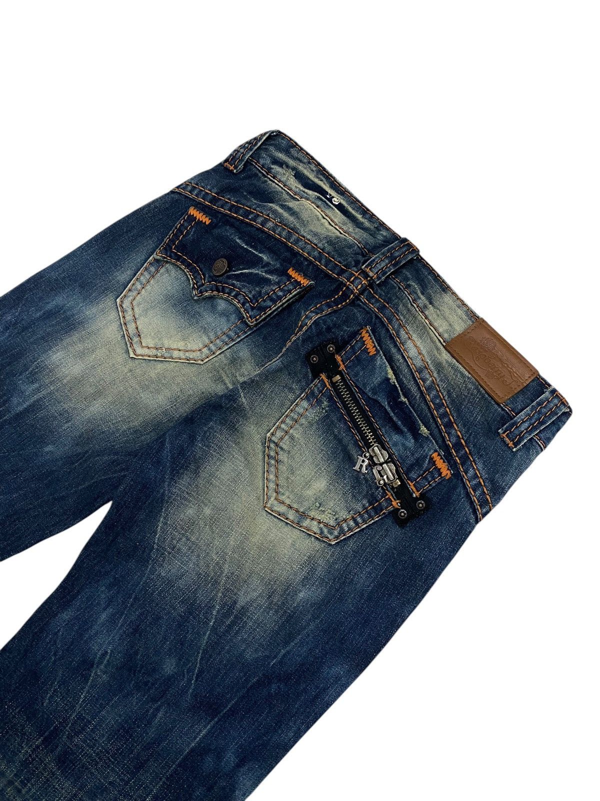 GOSTAR DE FUGA Flare Roseberry Japan Mud Washed Whisker Honeycomb Embroider Size US 30 / EU 46 - 9 Thumbnail